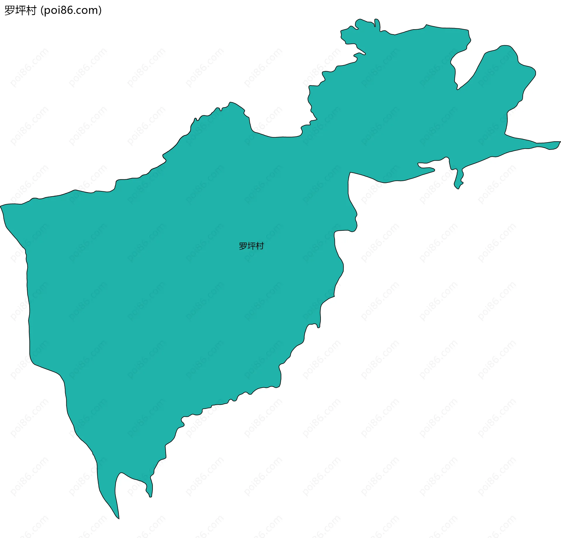 罗坪村边界地图