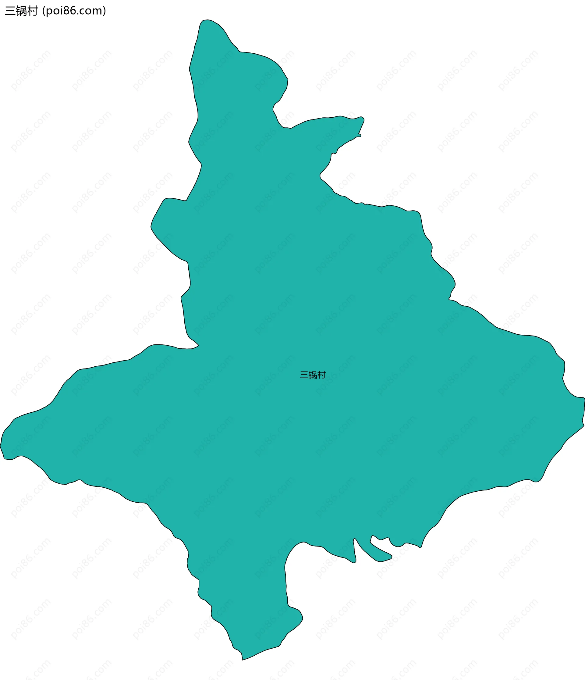 三锅村边界地图