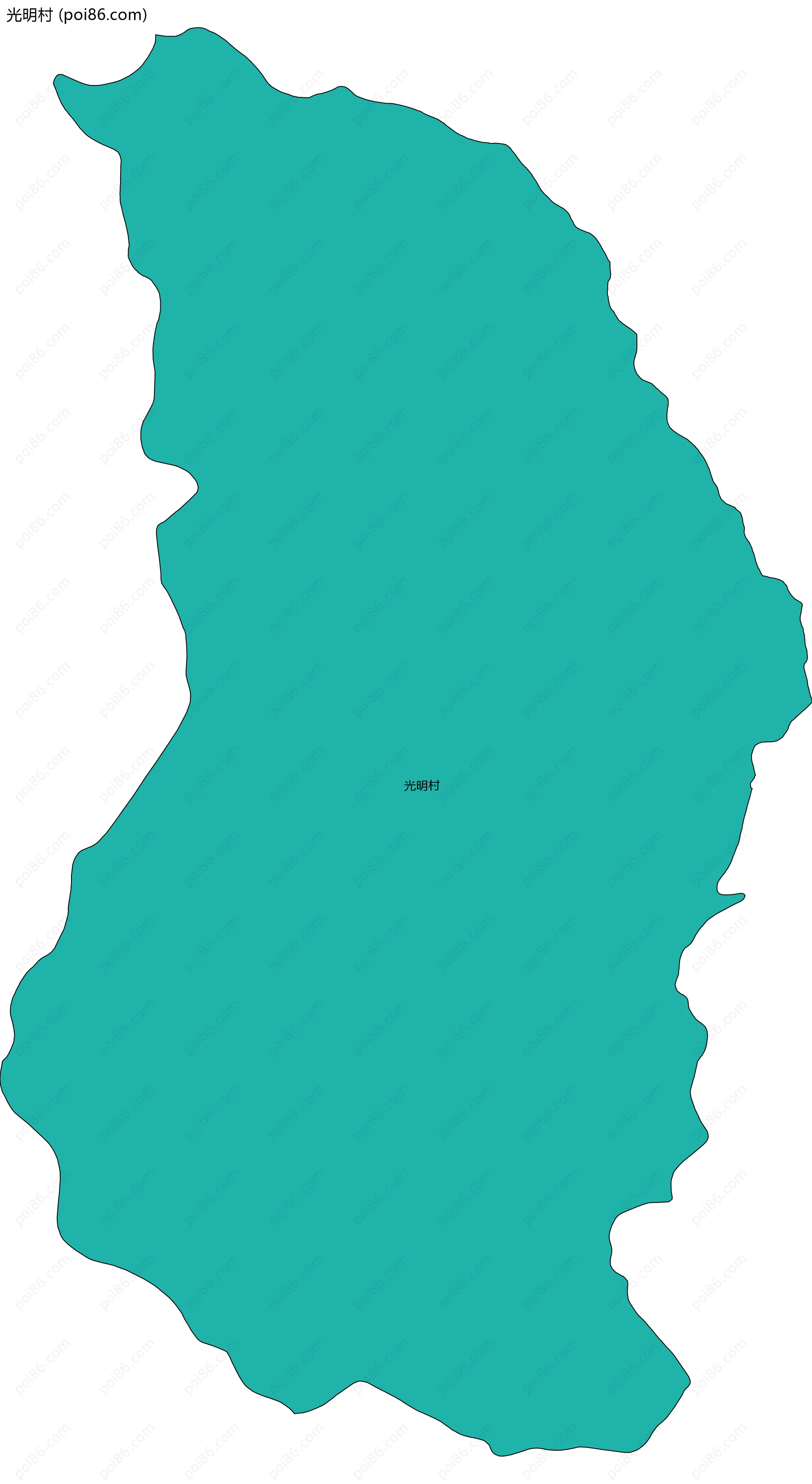 光明村边界地图