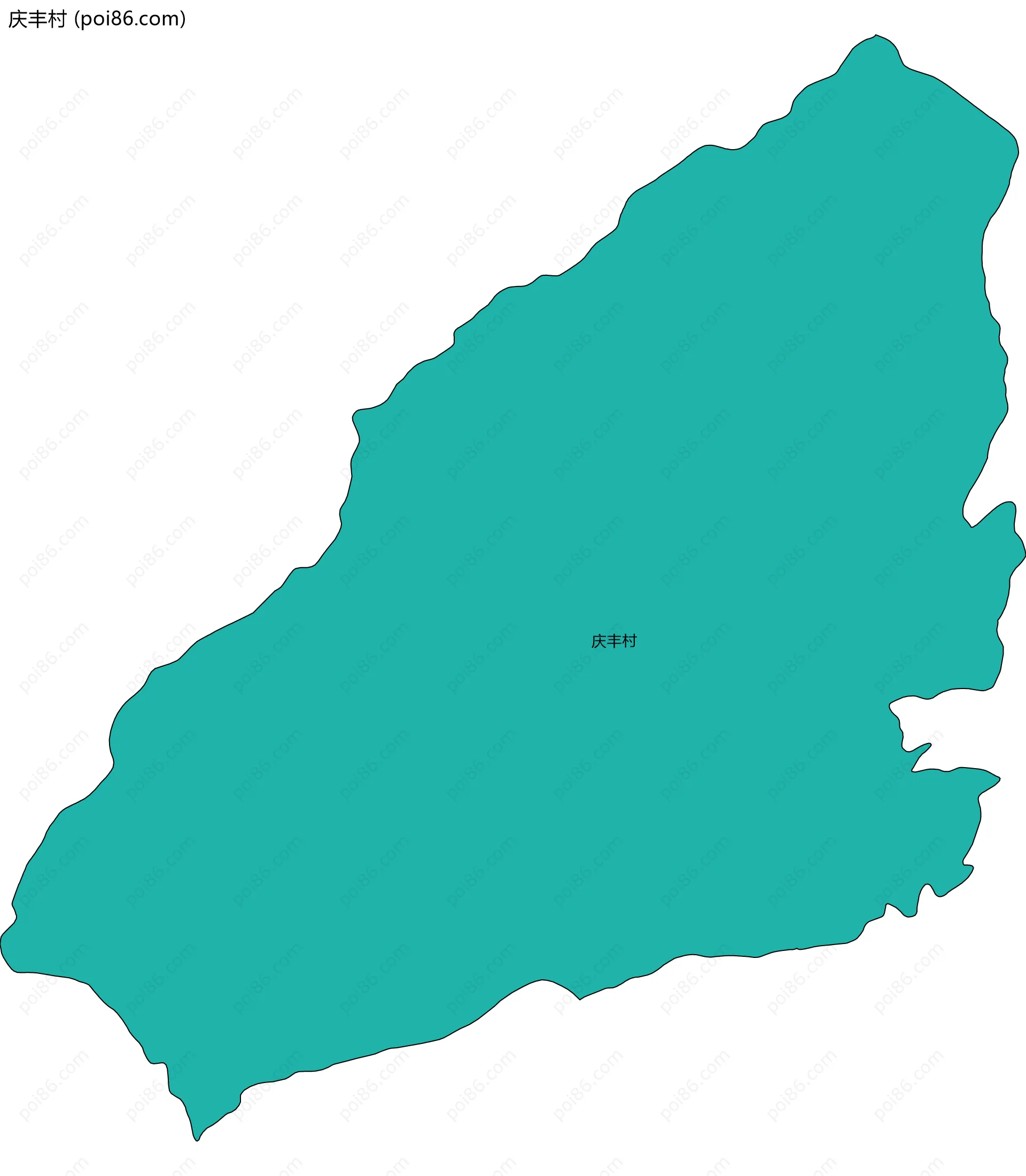 庆丰村边界地图