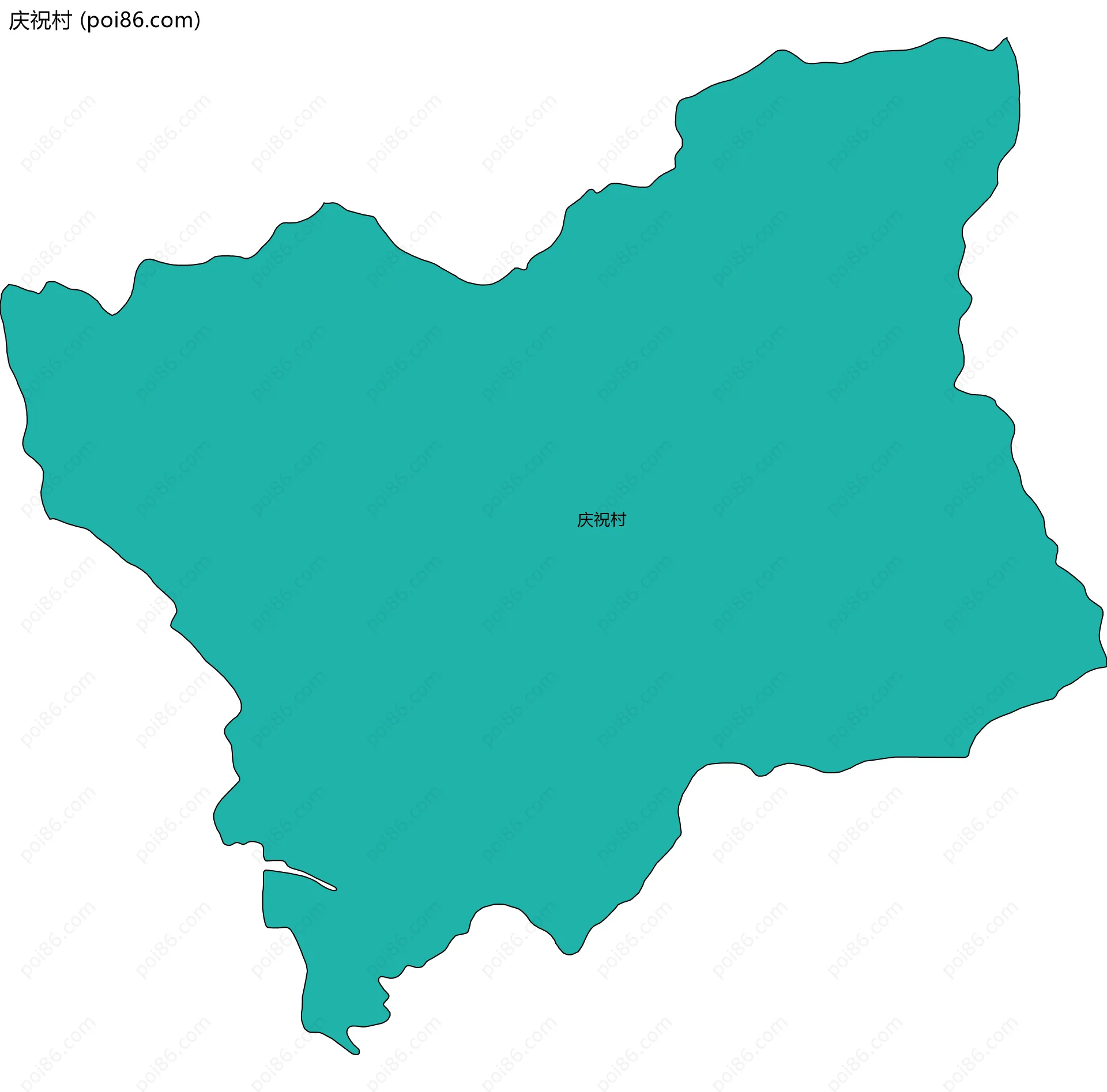 庆祝村边界地图