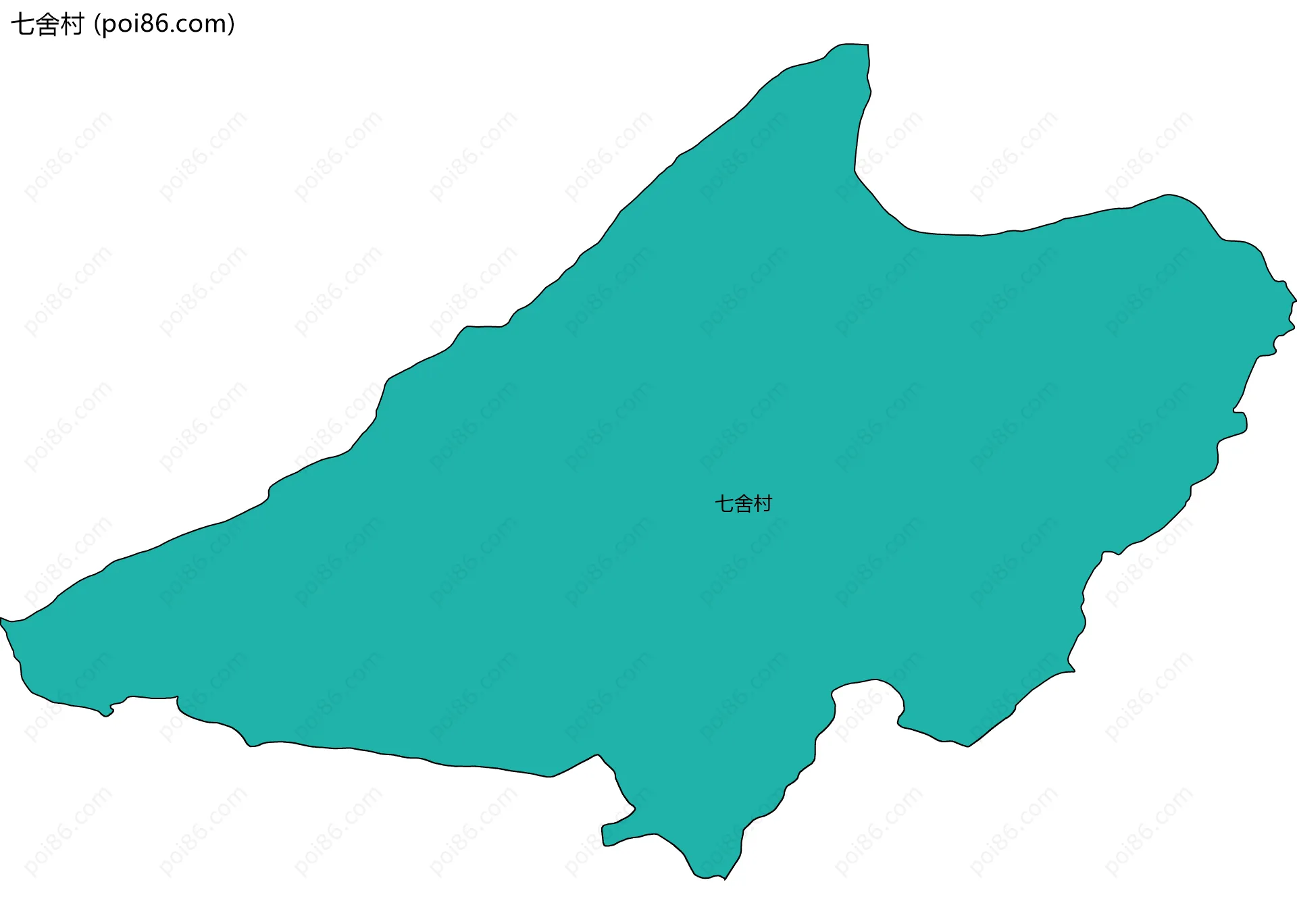 七舍村边界地图