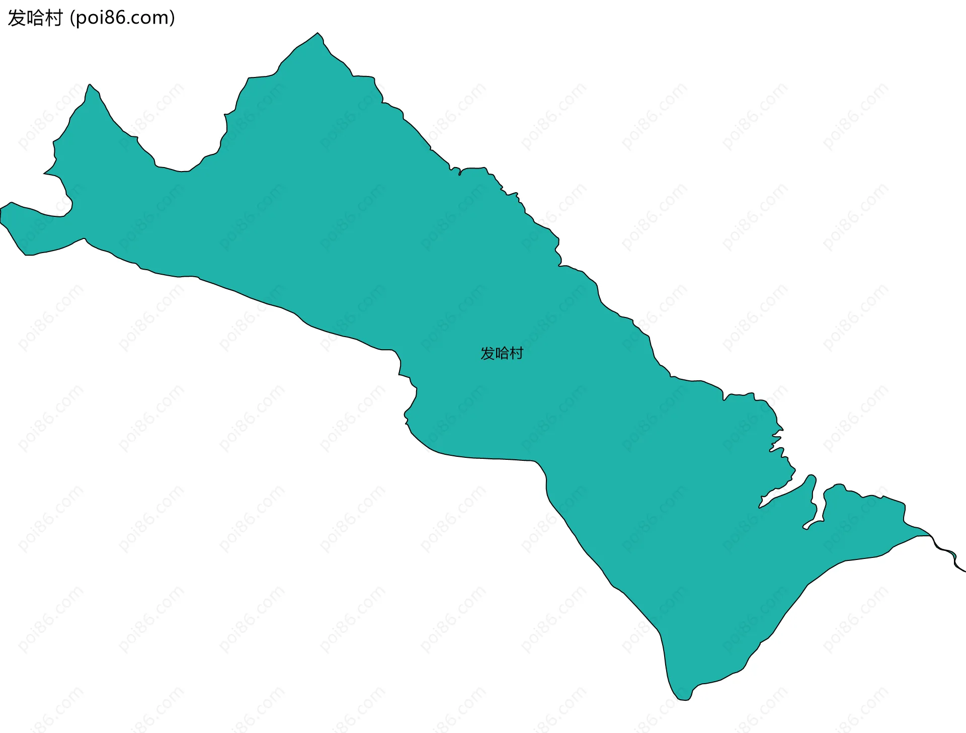 发哈村边界地图