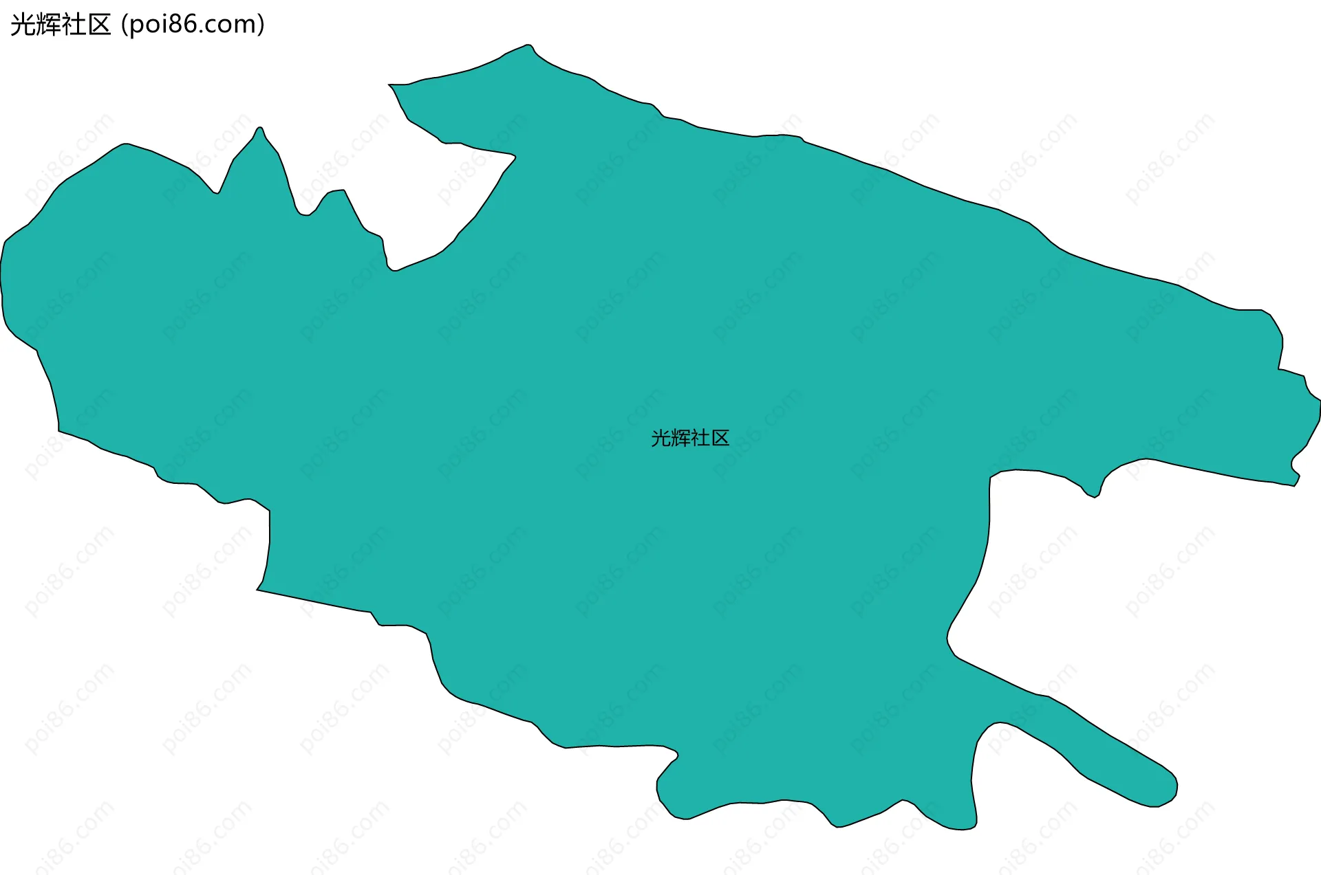 光辉社区边界地图