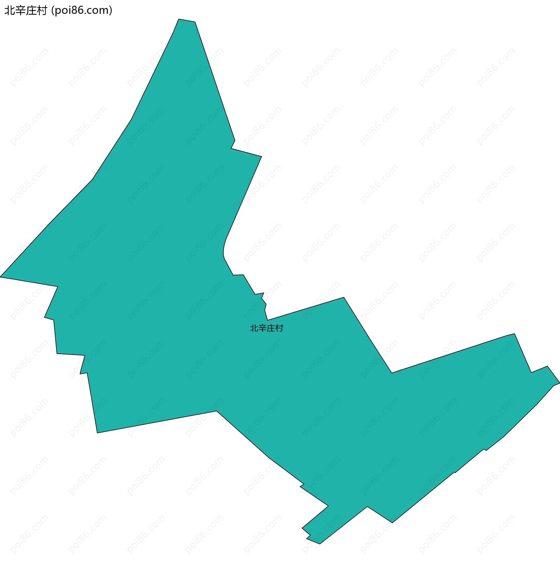 北辛庄村边界地图