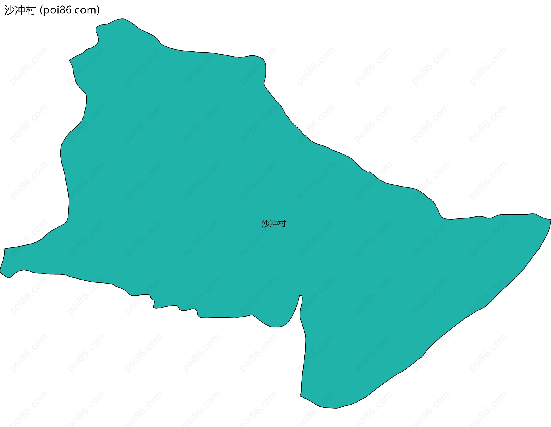 沙冲村边界地图
