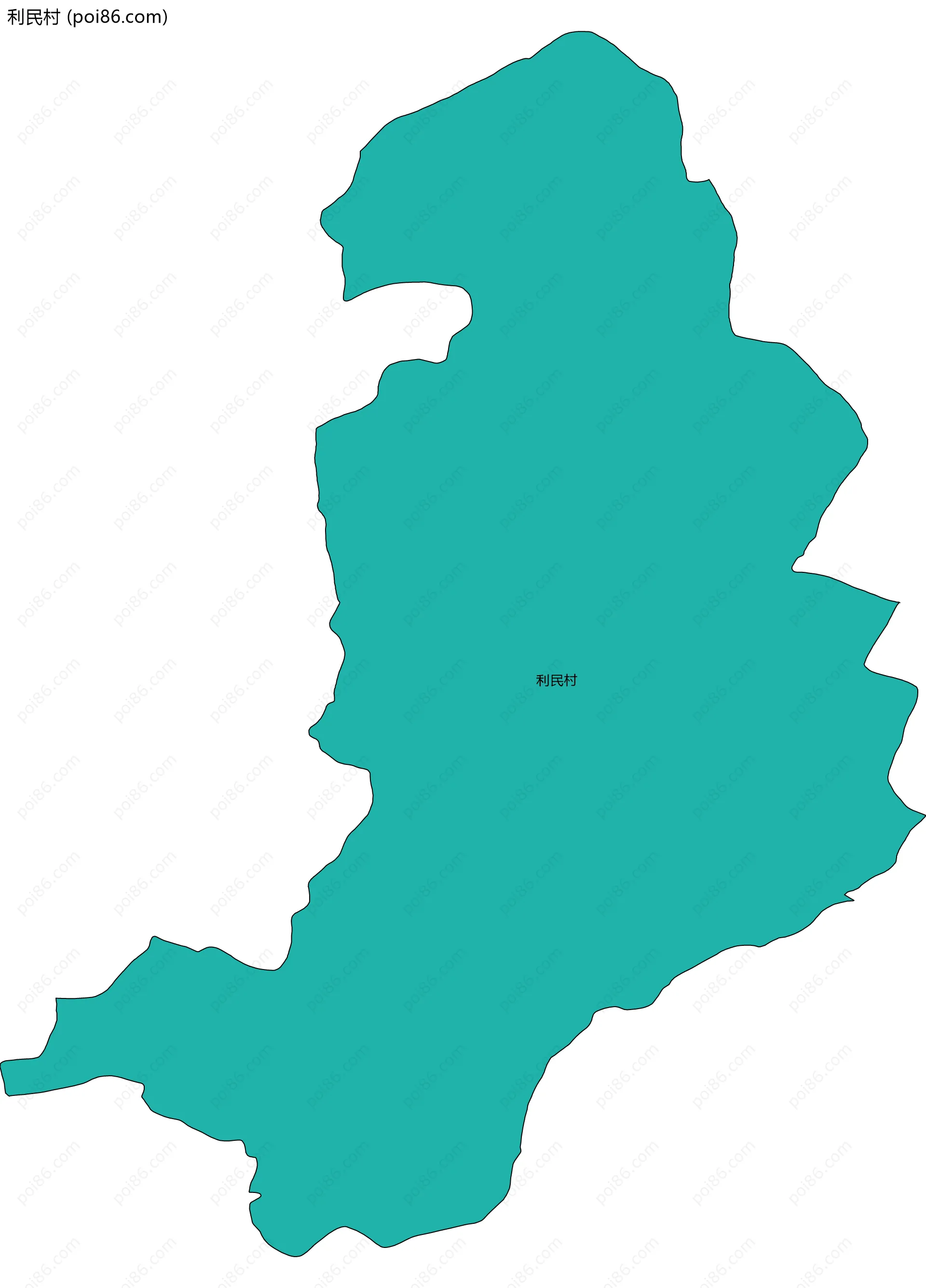 利民村边界地图