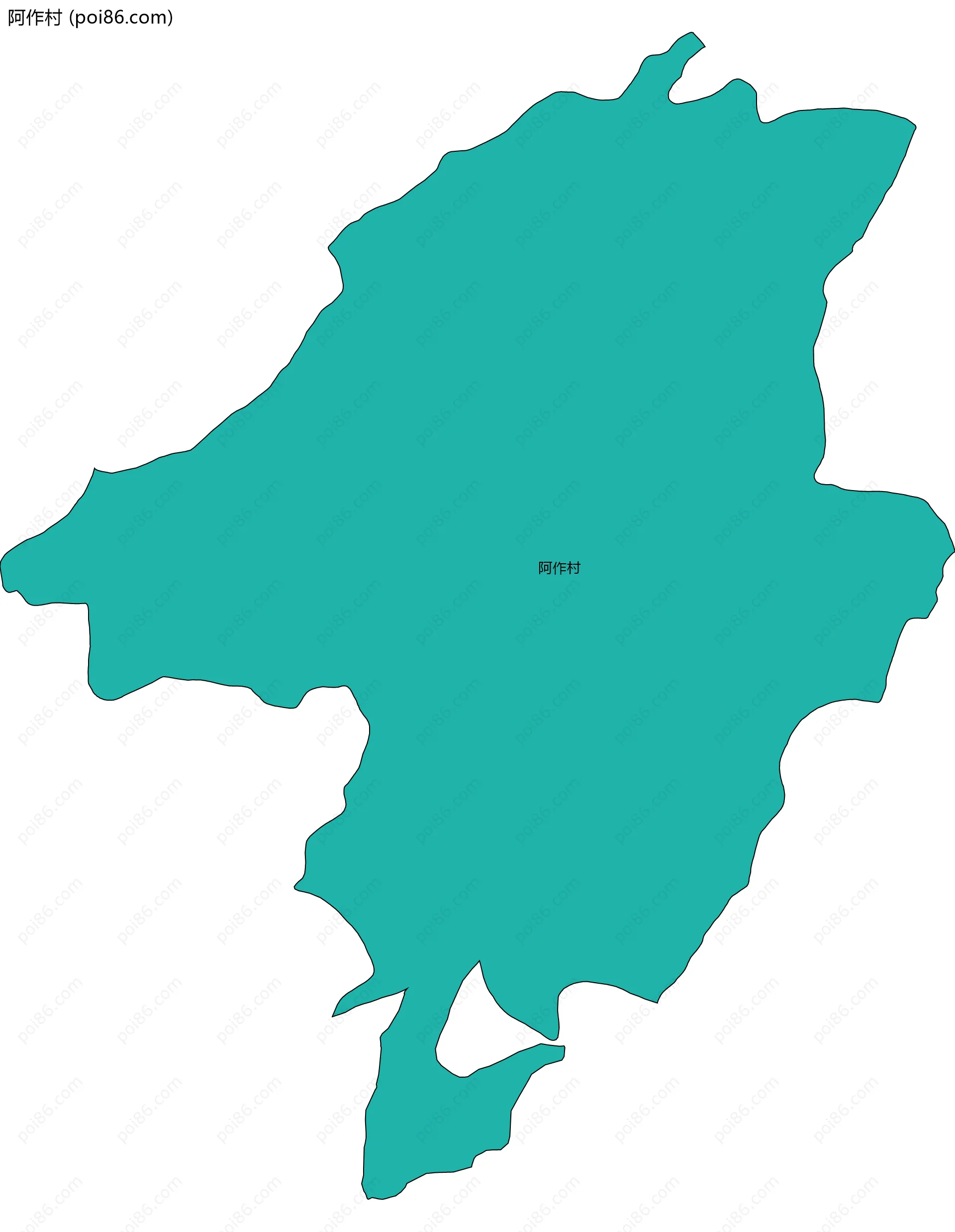 阿作村边界地图