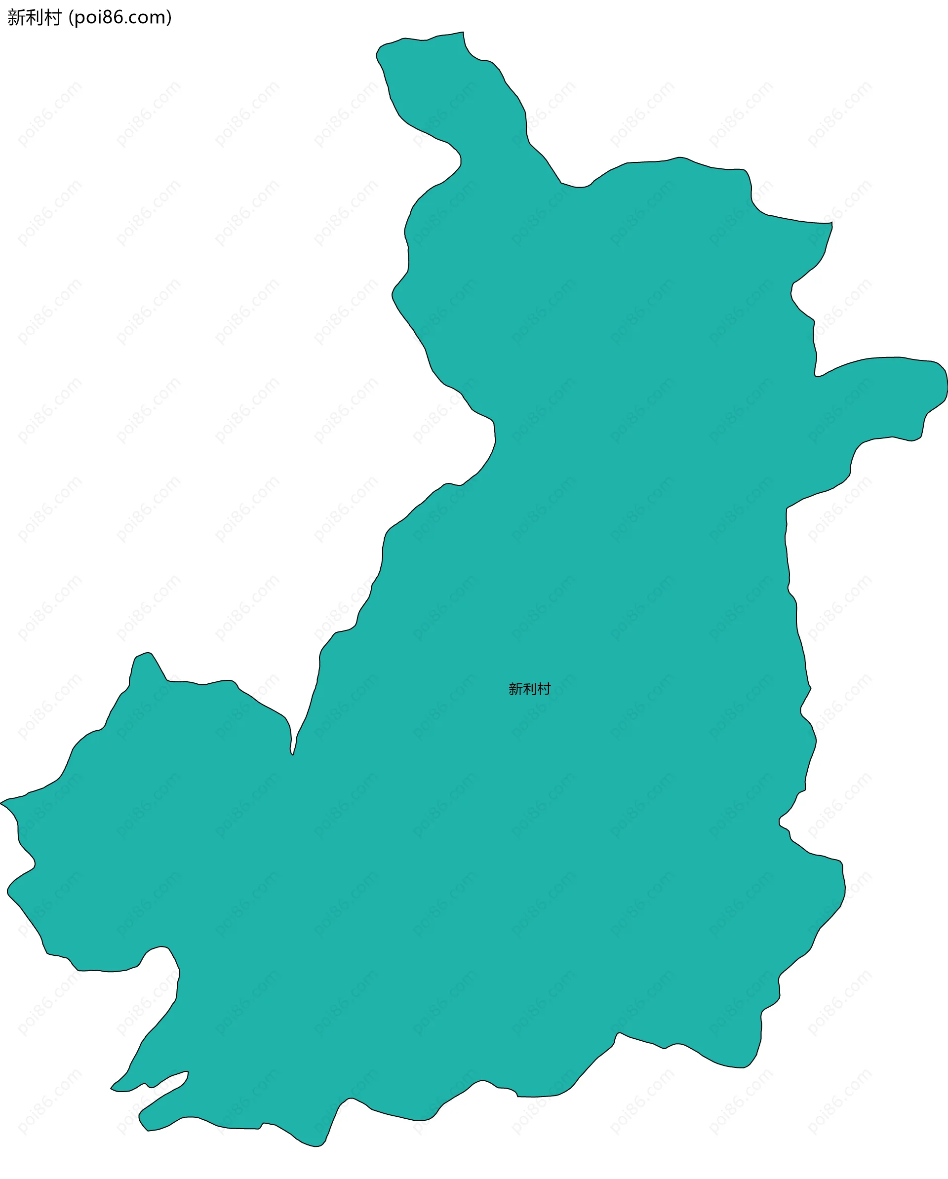 新利村边界地图