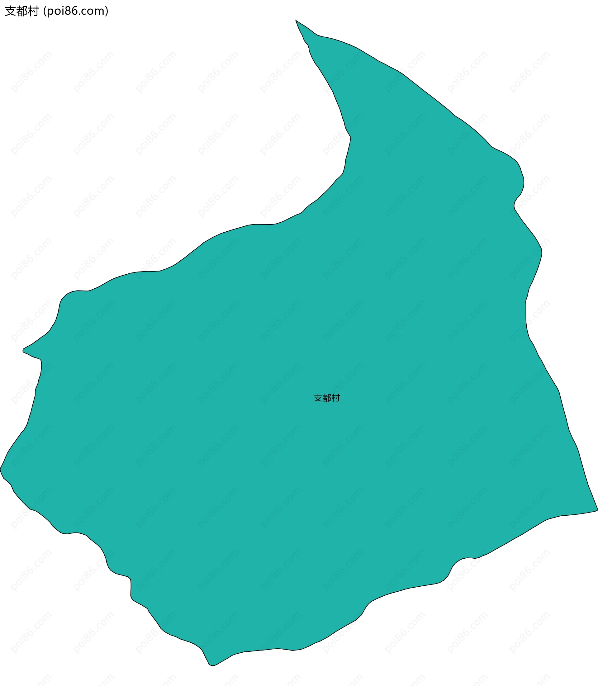 支都村边界地图