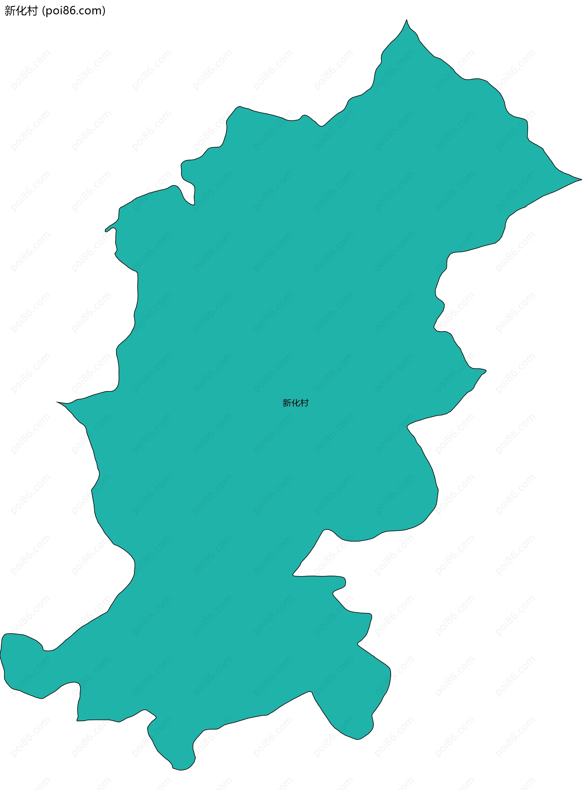 新化村边界地图