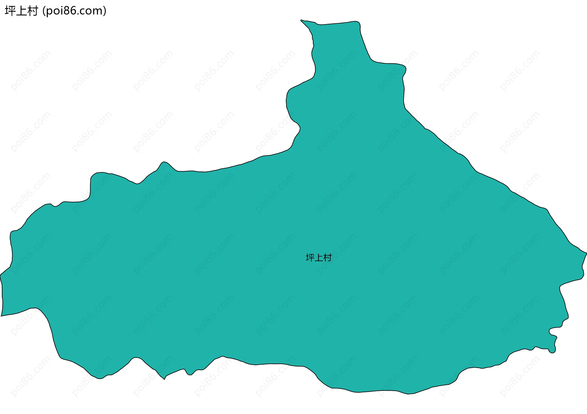 坪上村边界地图