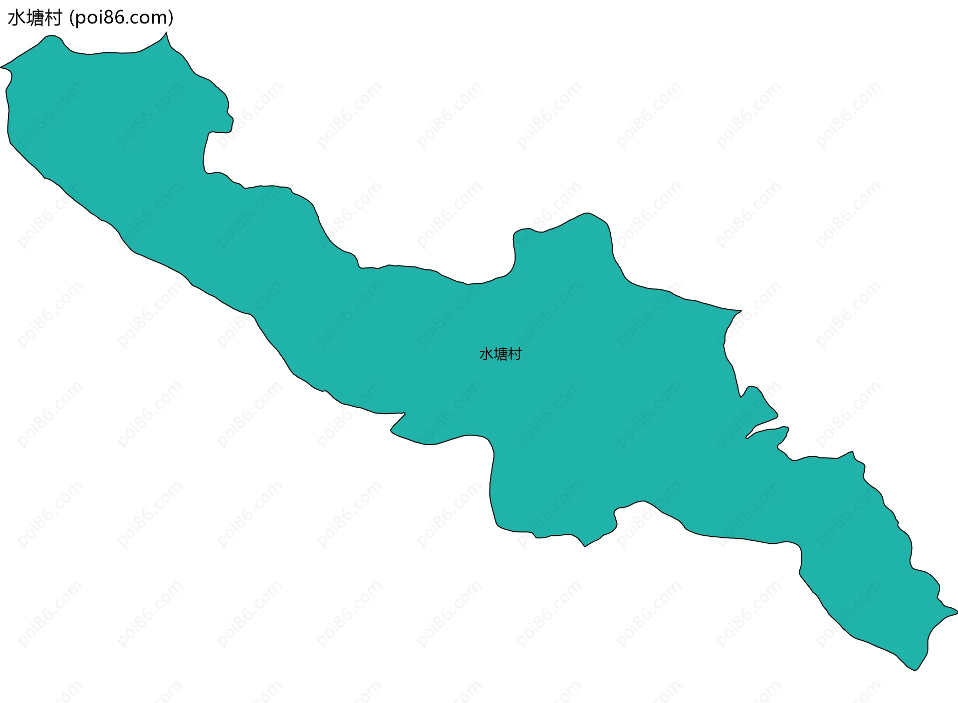 水塘村边界地图