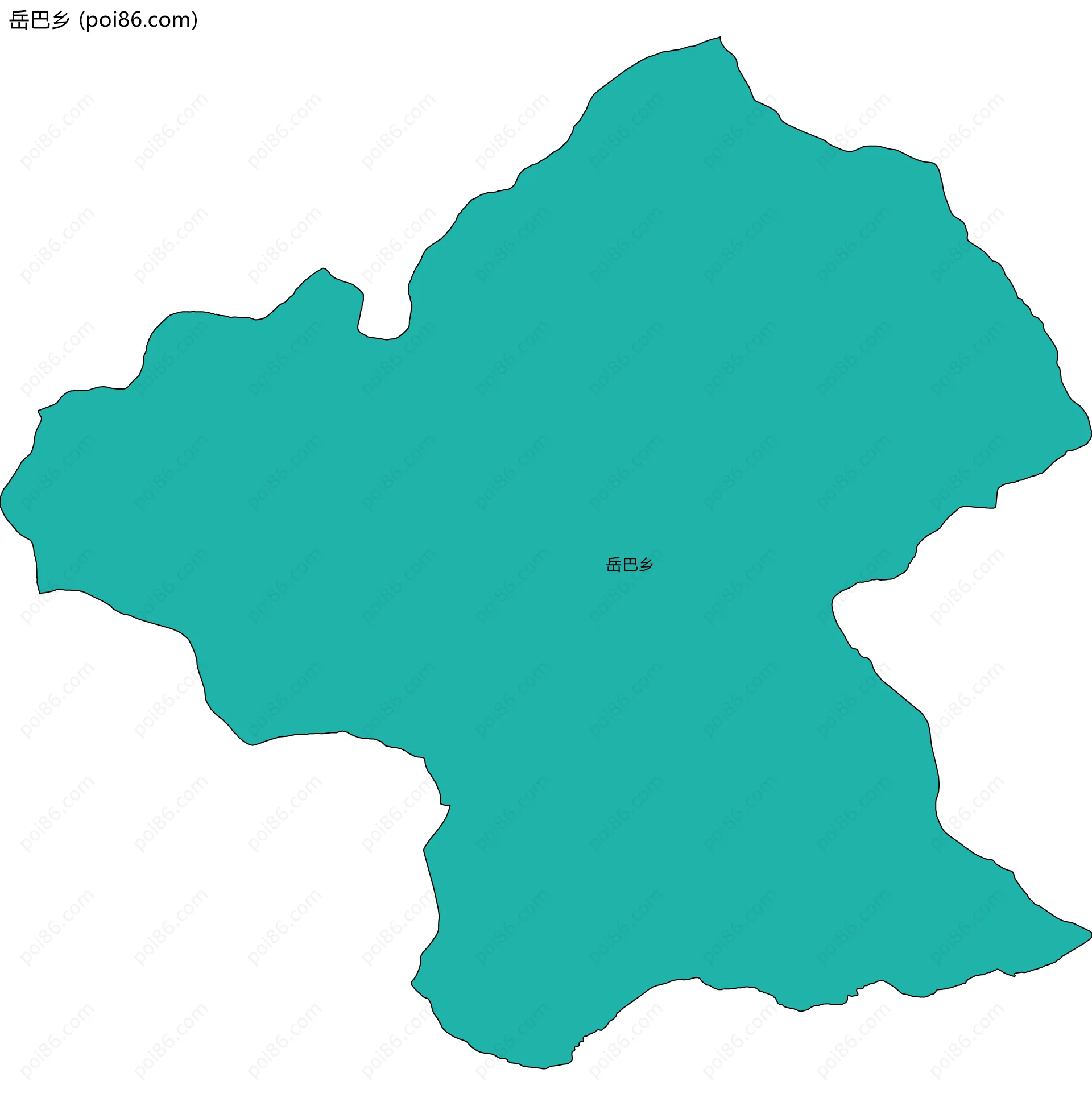 岳巴乡边界地图