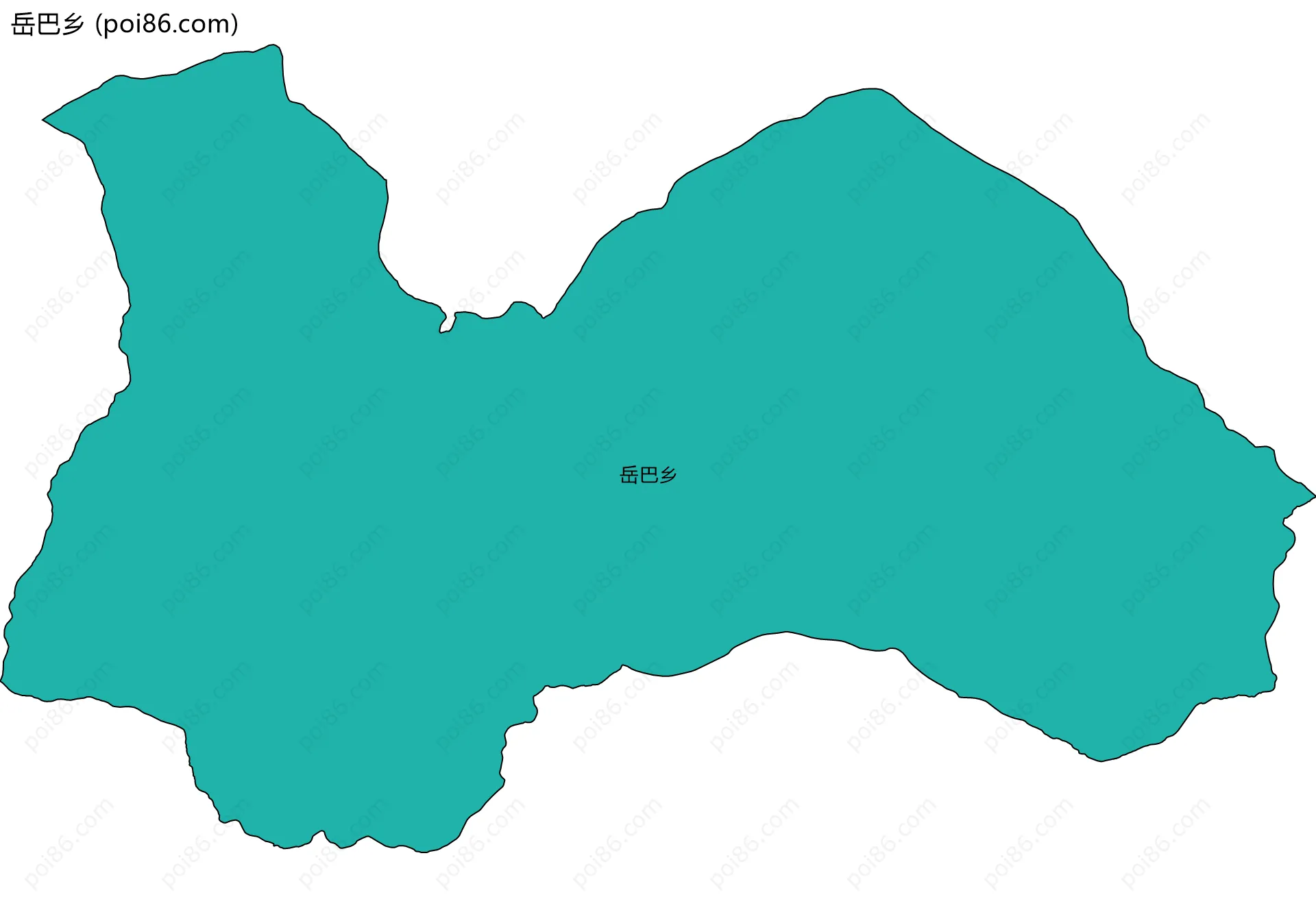 岳巴乡边界地图
