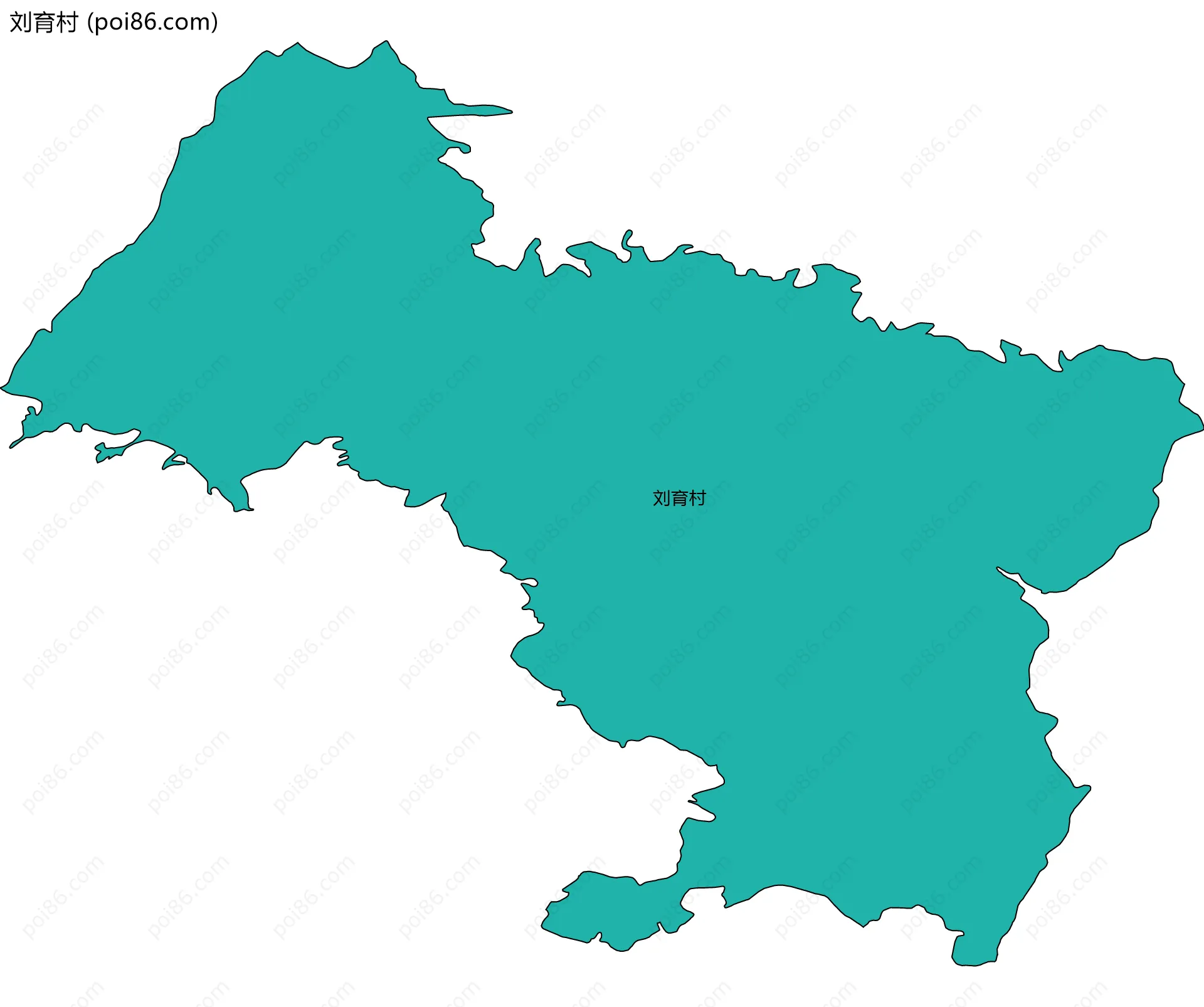 刘育村边界地图