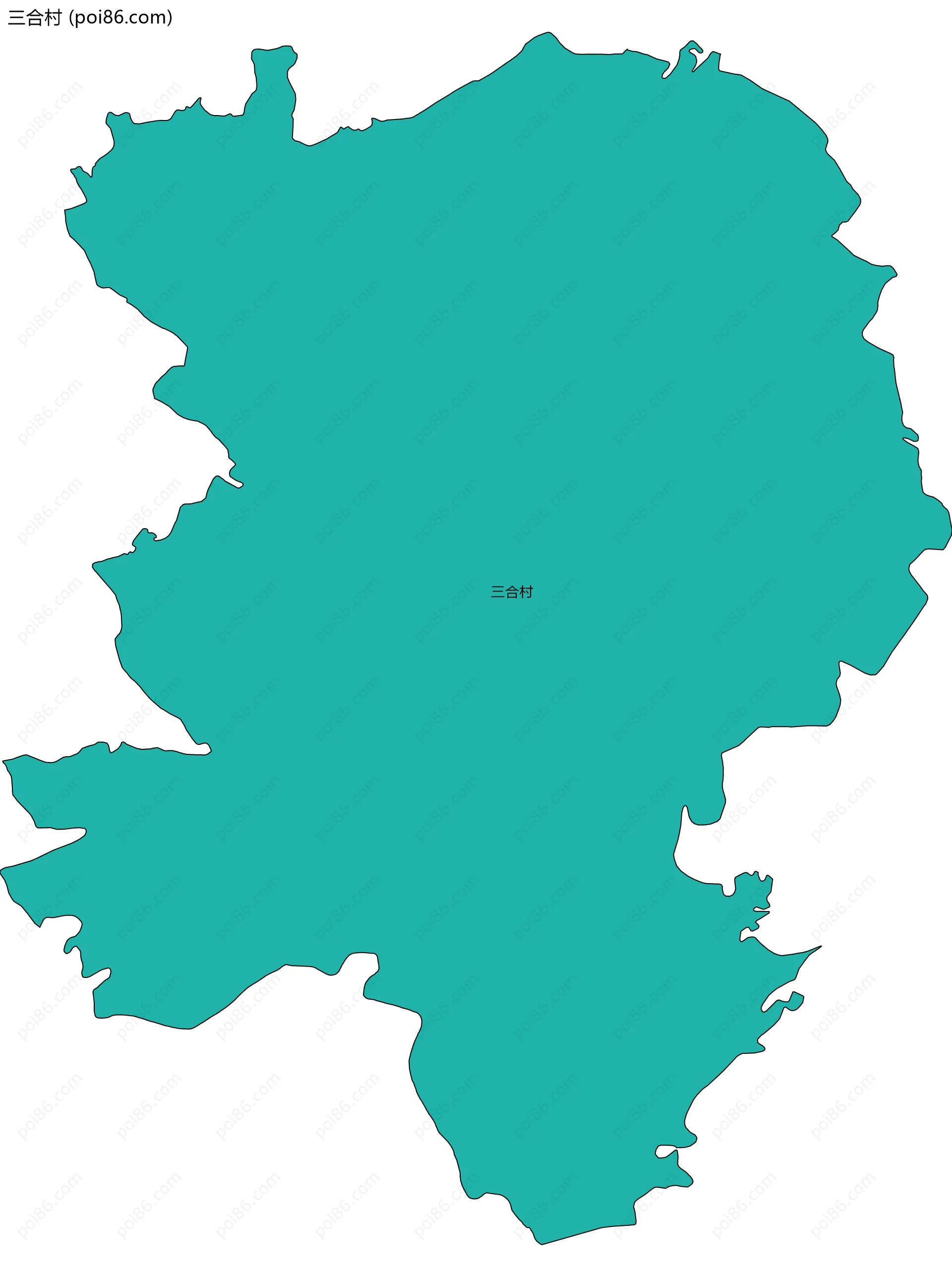 三合村边界地图