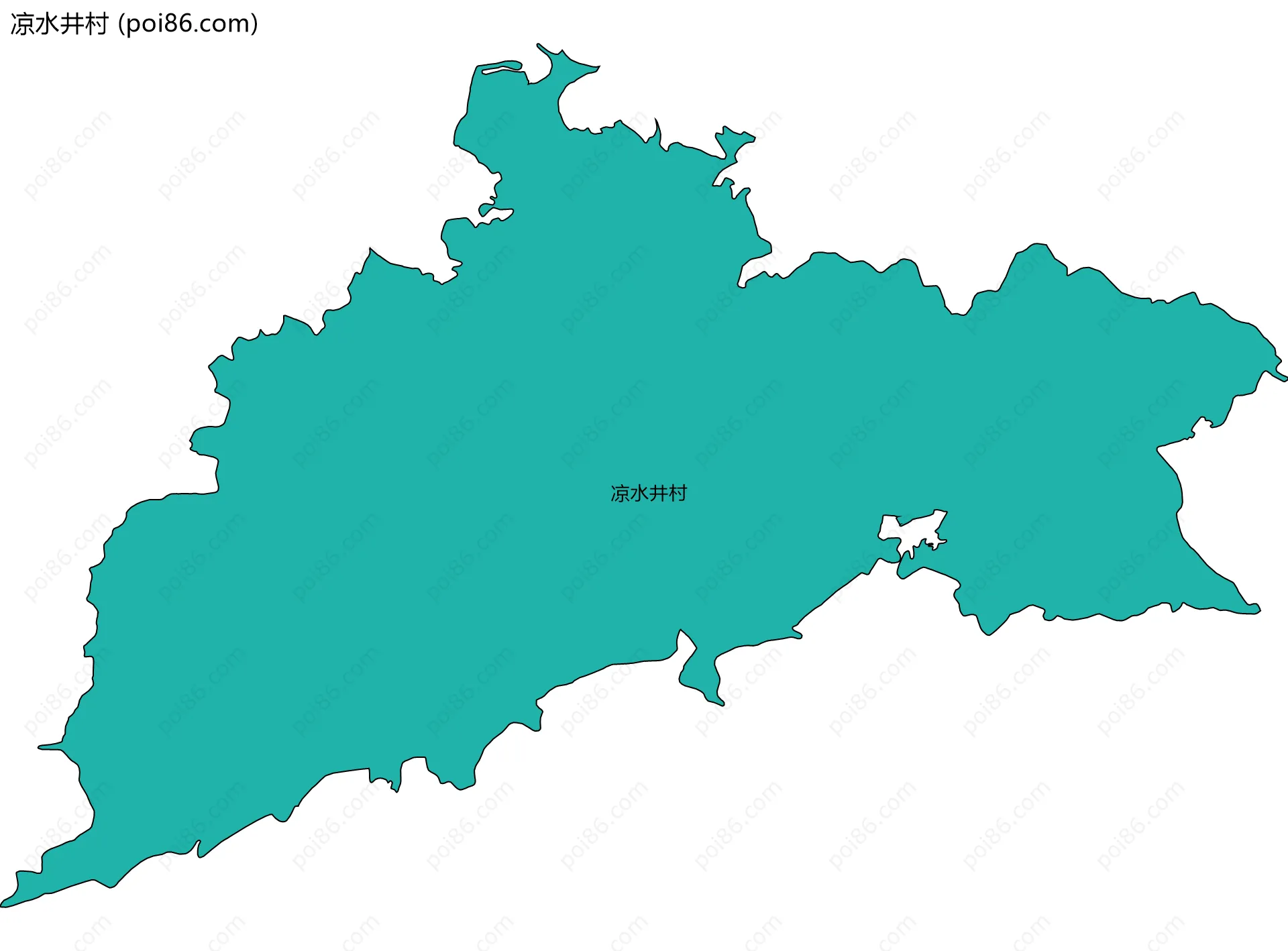 凉水井村边界地图