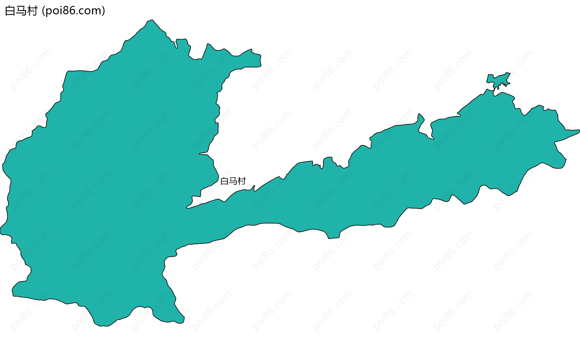 白马村边界地图