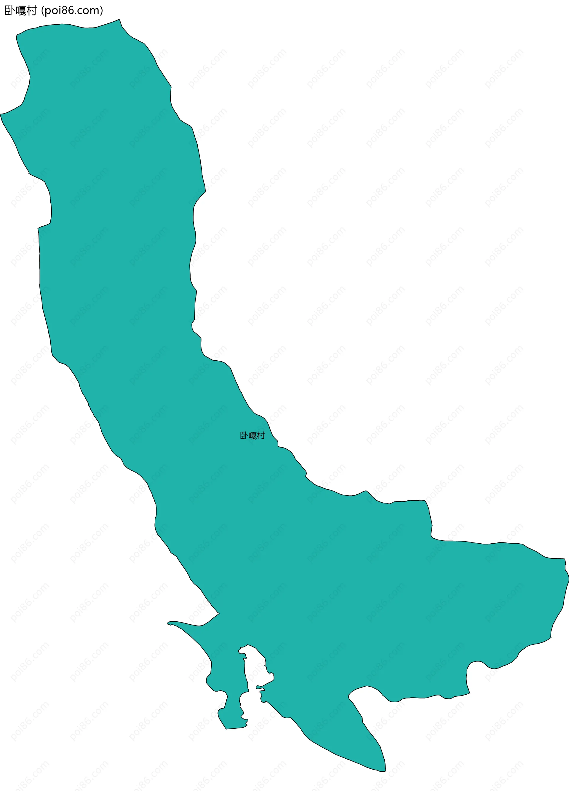 卧嘎村边界地图