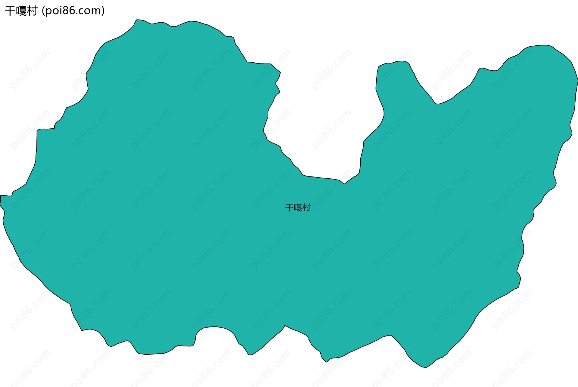 干嘎村边界地图