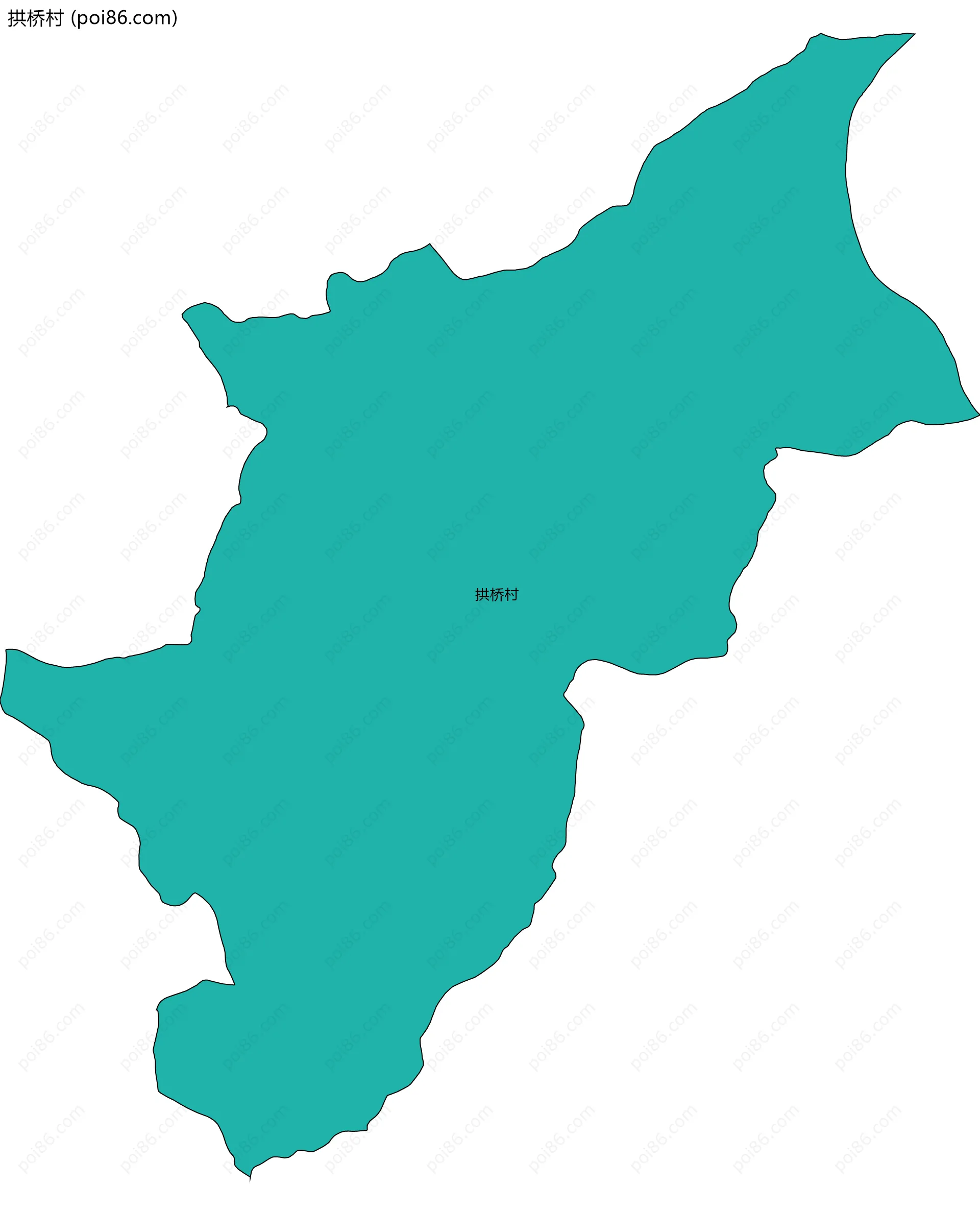 拱桥村边界地图