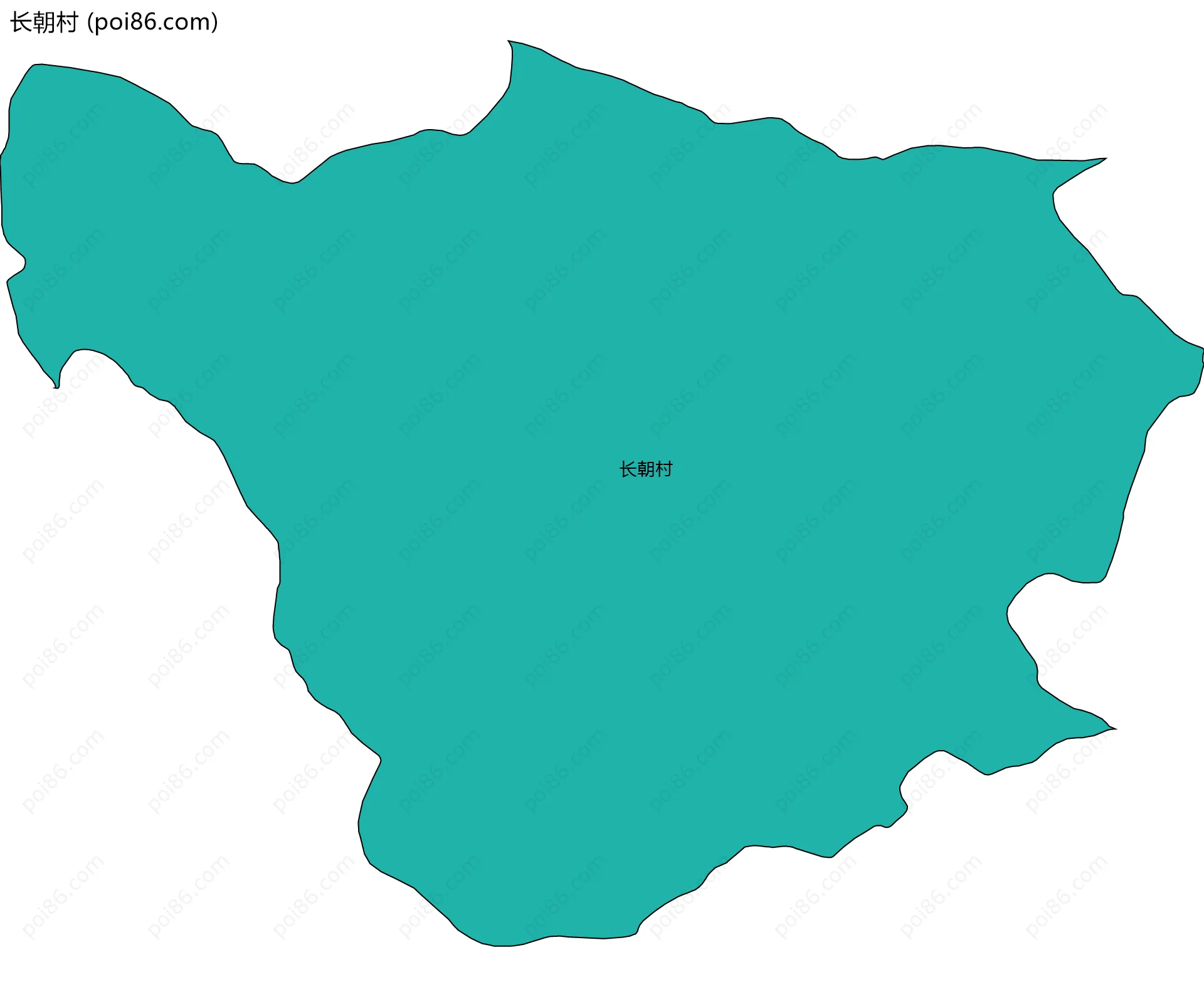 长朝村边界地图