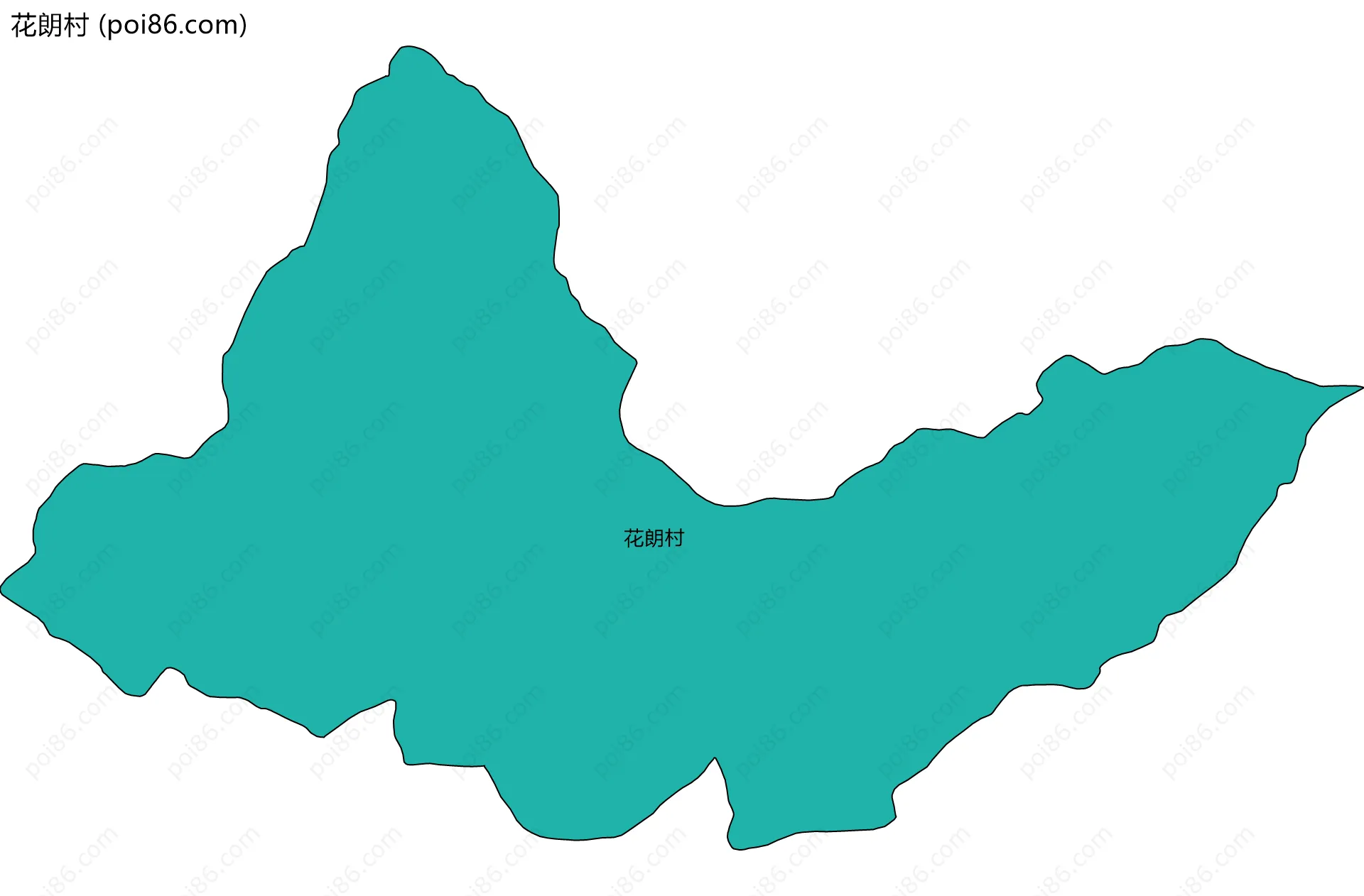花朗村边界地图