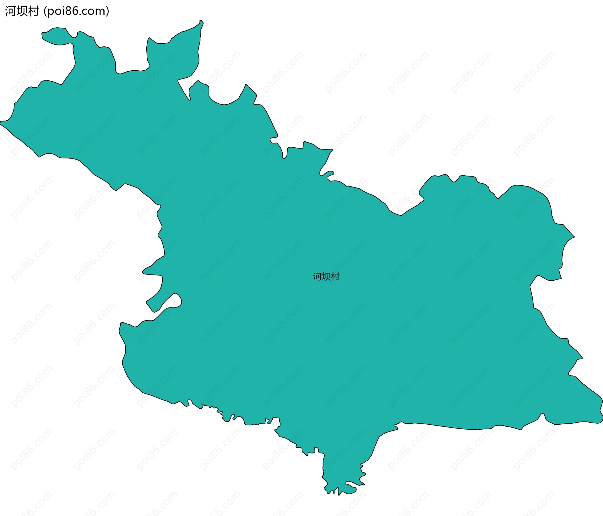 河坝村边界地图