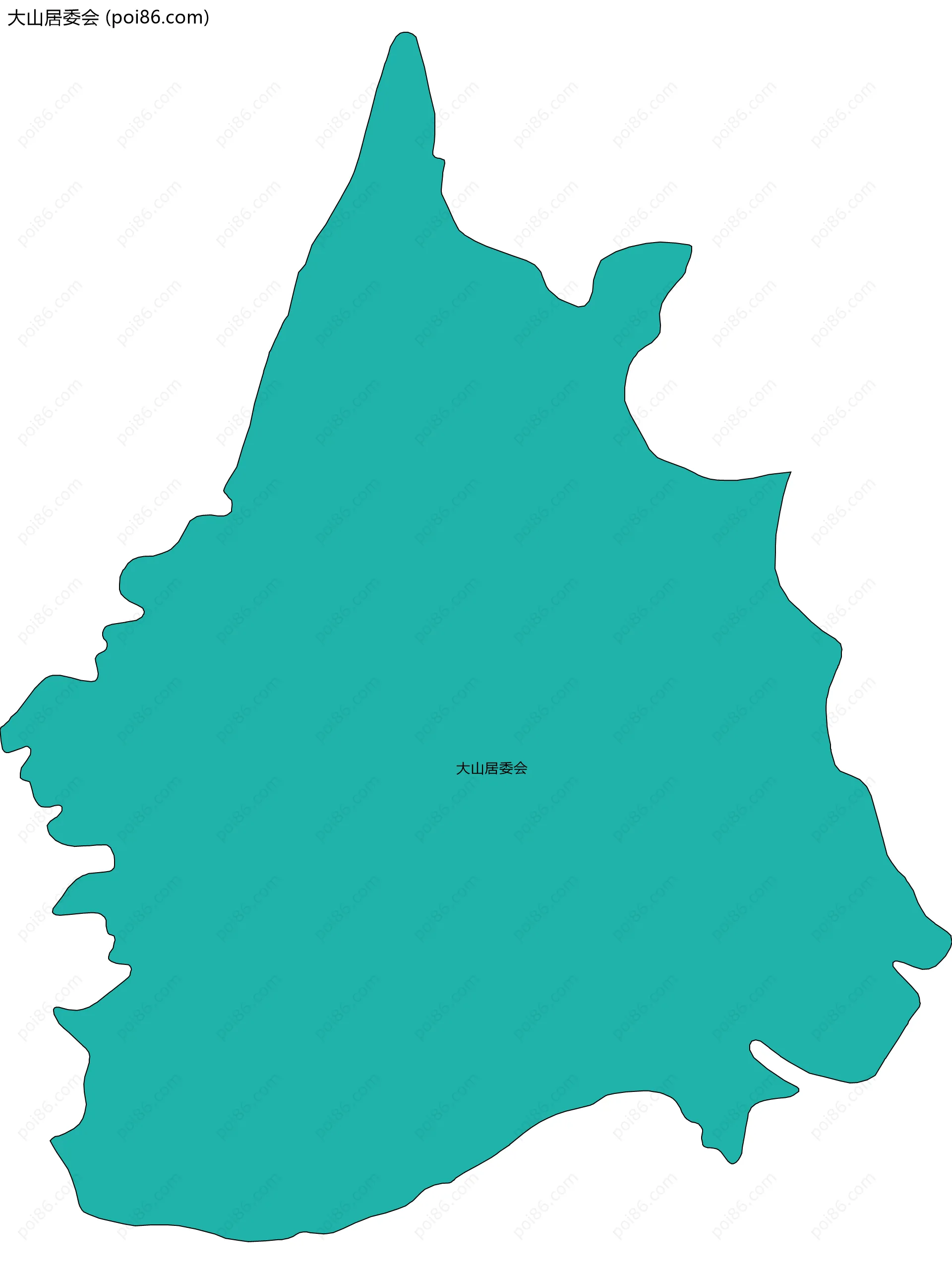 大山居委会边界地图