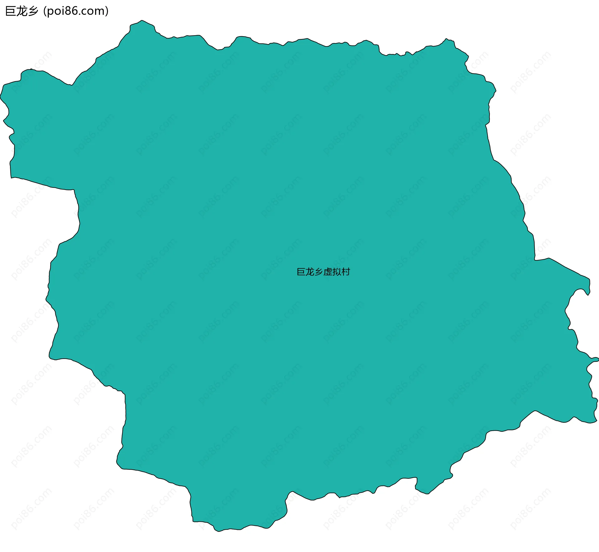巨龙乡边界地图(五级行政区划)