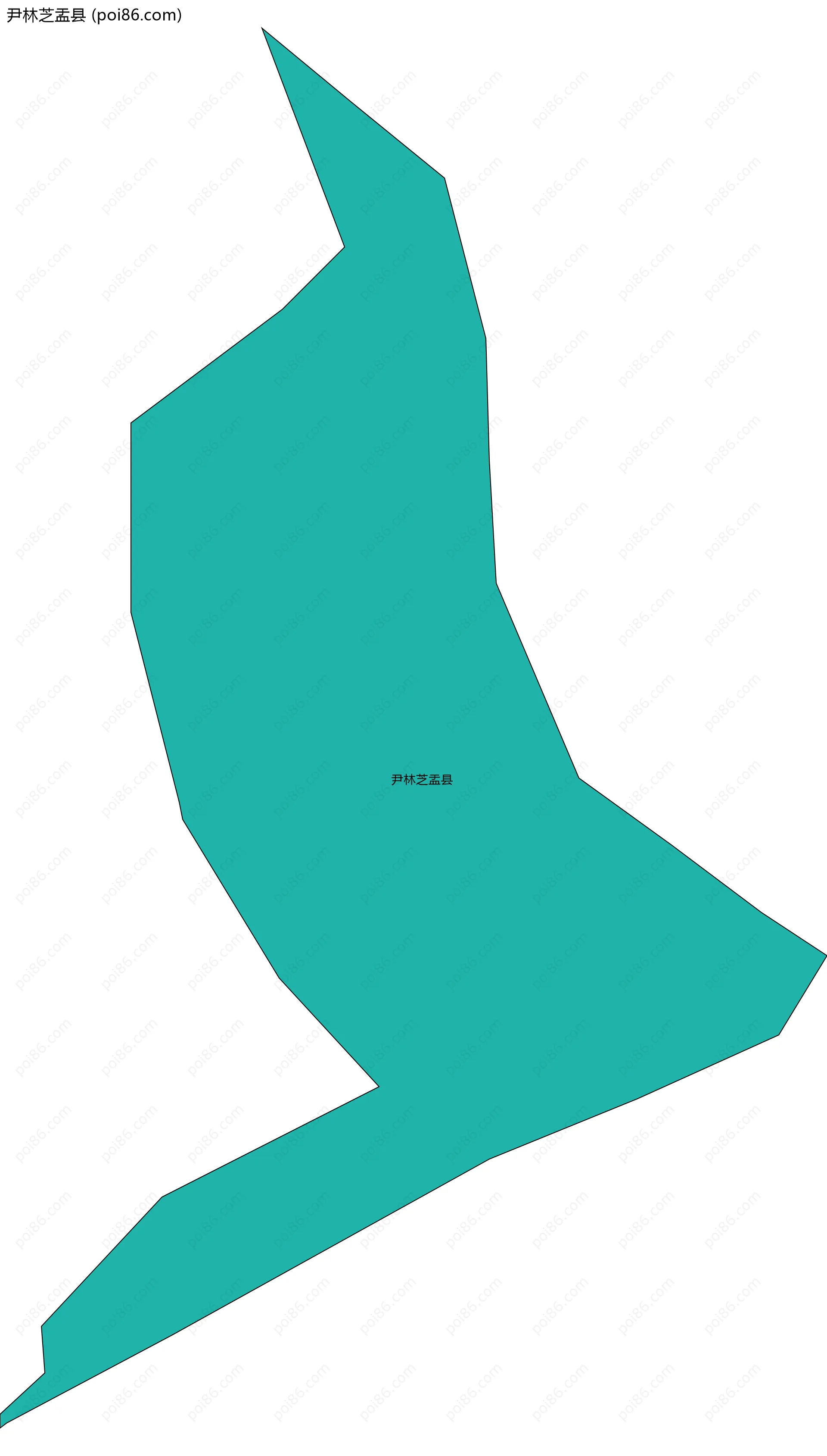 尹林芝盂县边界地图