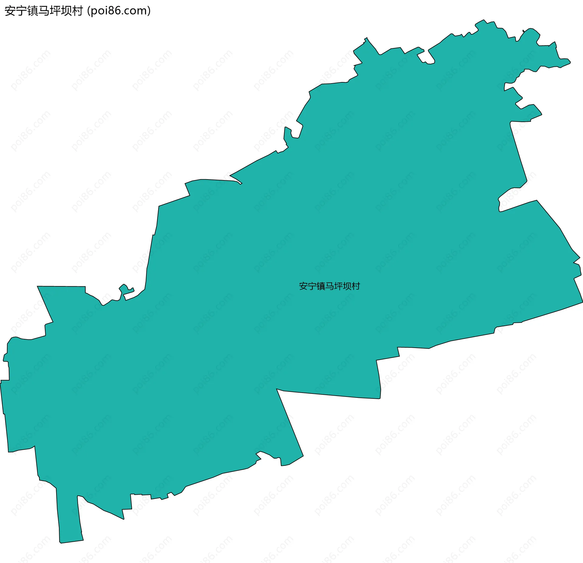 安宁镇马坪坝村边界地图