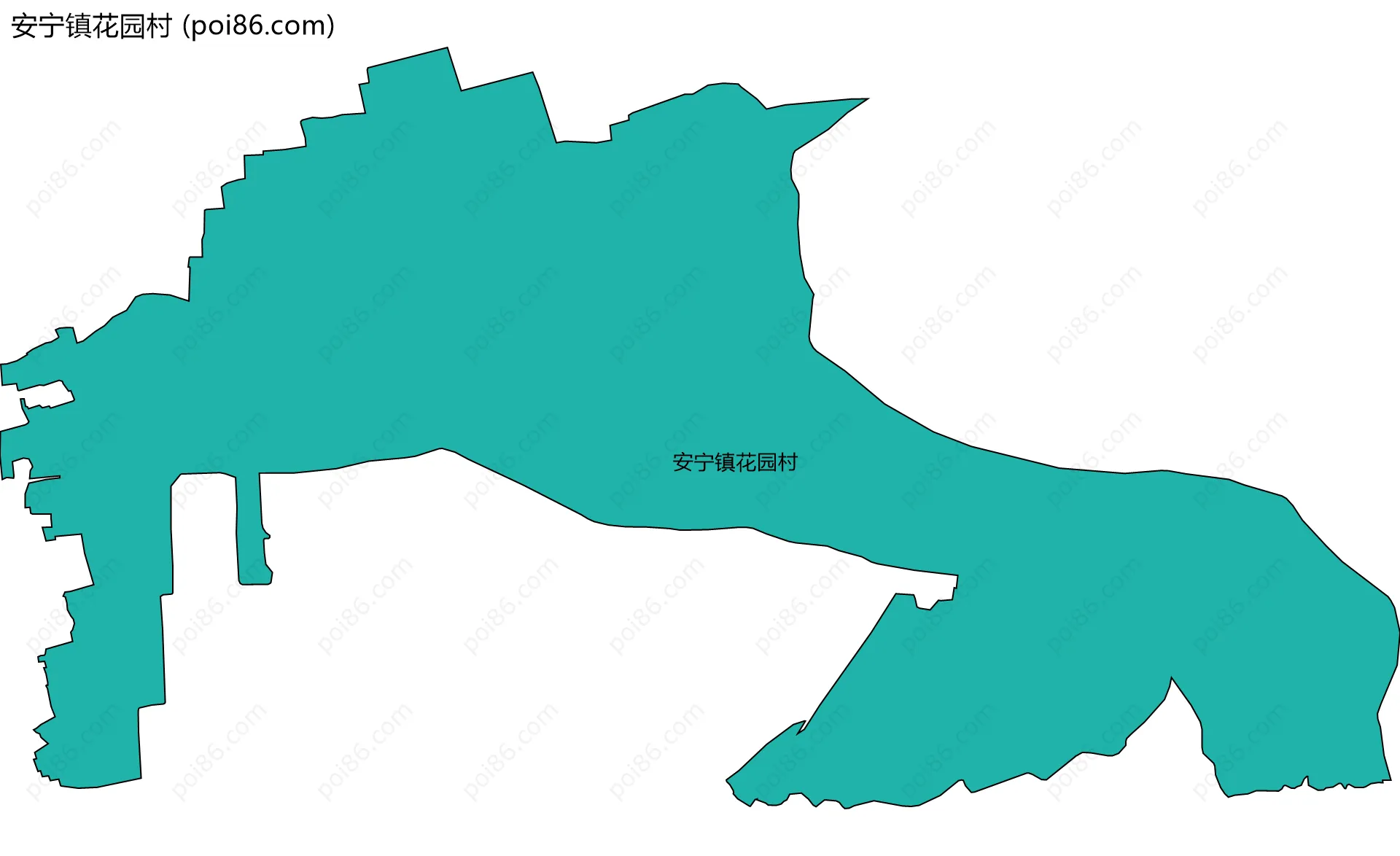 安宁镇花园村边界地图
