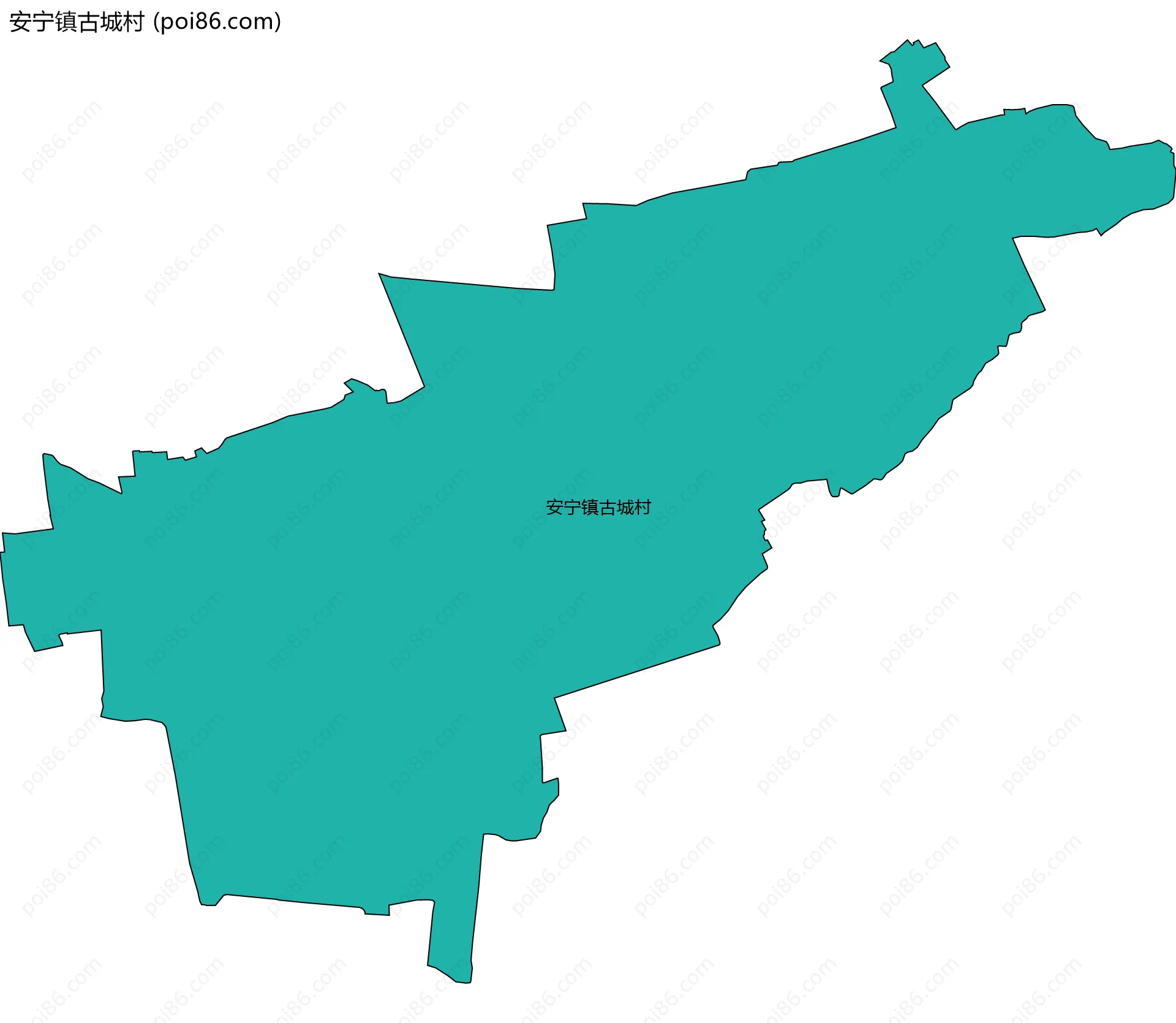 安宁镇古城村边界地图