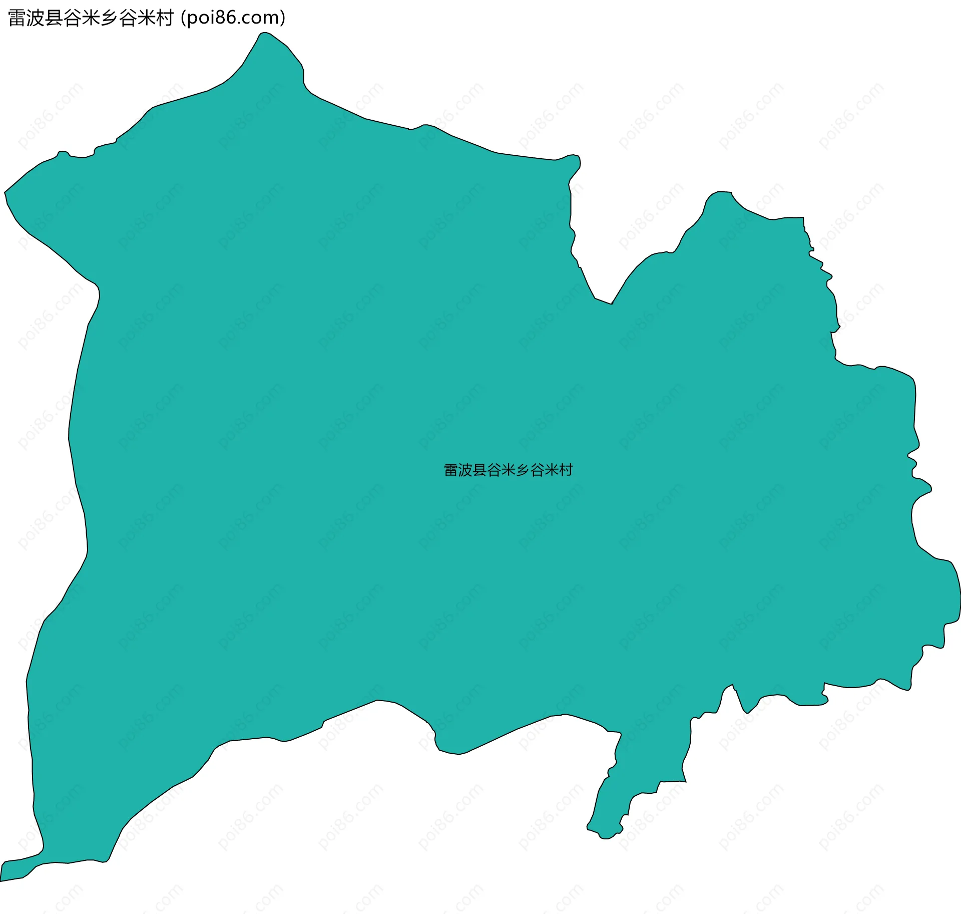 雷波县谷米乡谷米村边界地图