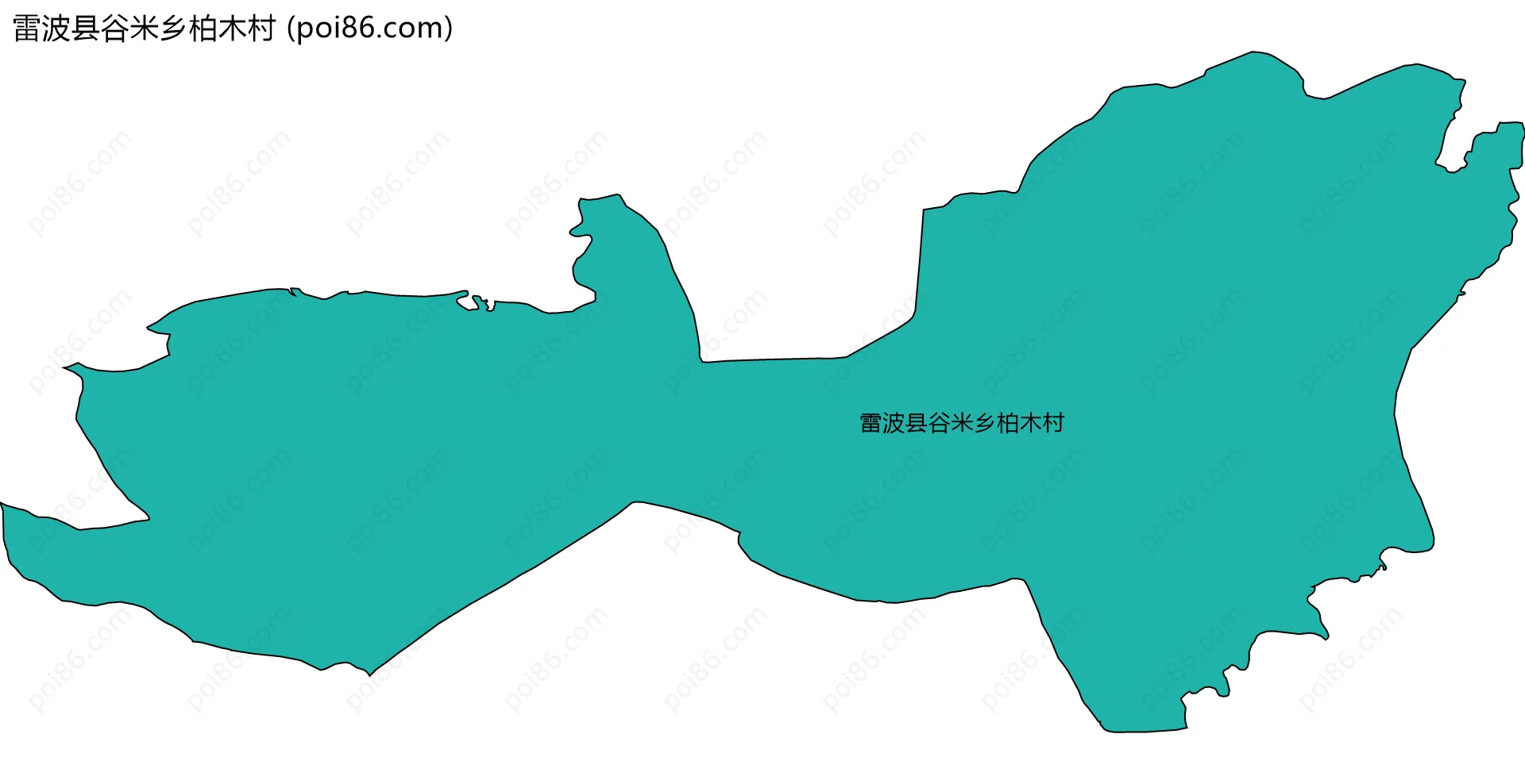 雷波县谷米乡柏木村边界地图
