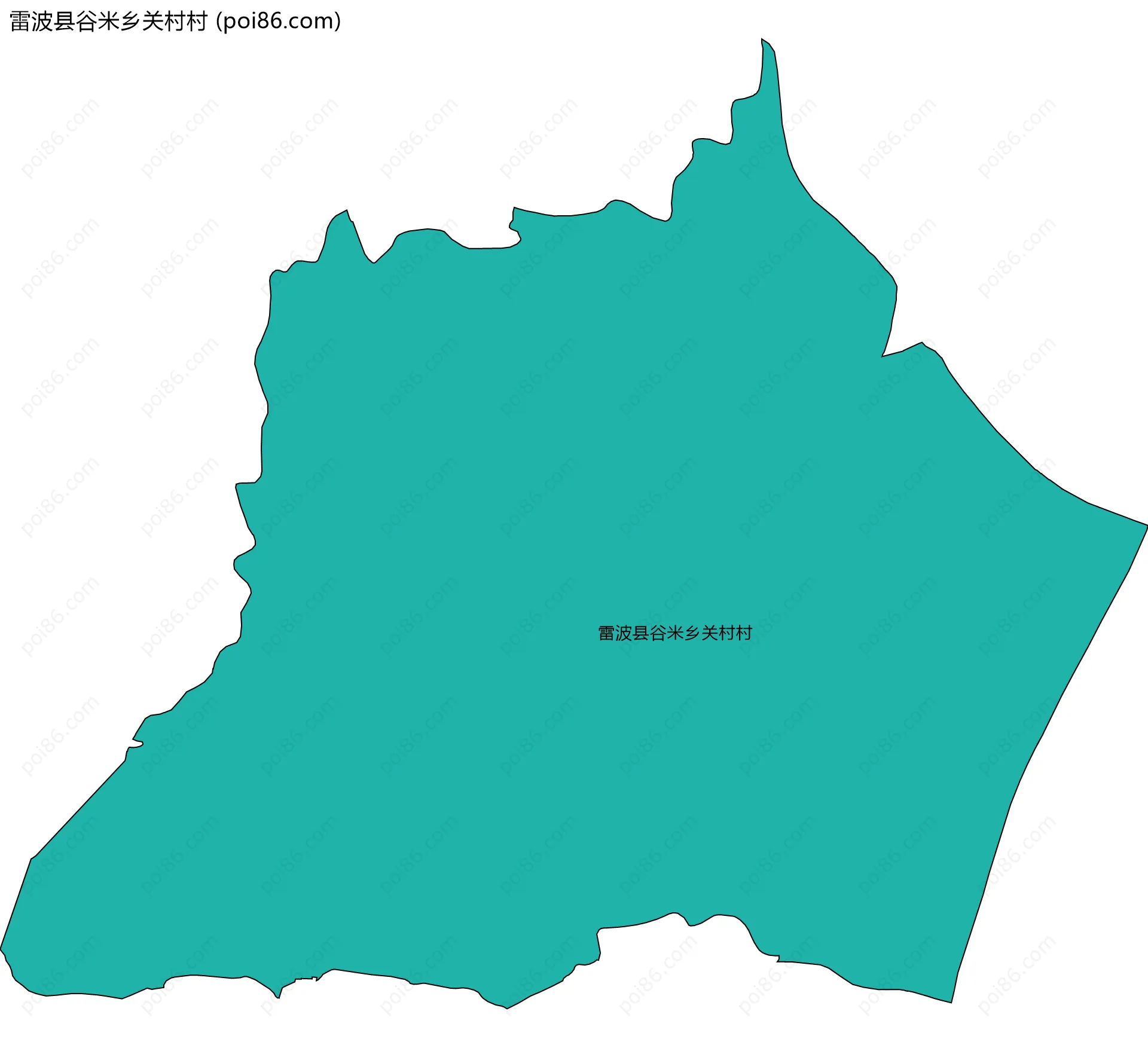 雷波县谷米乡关村村边界地图