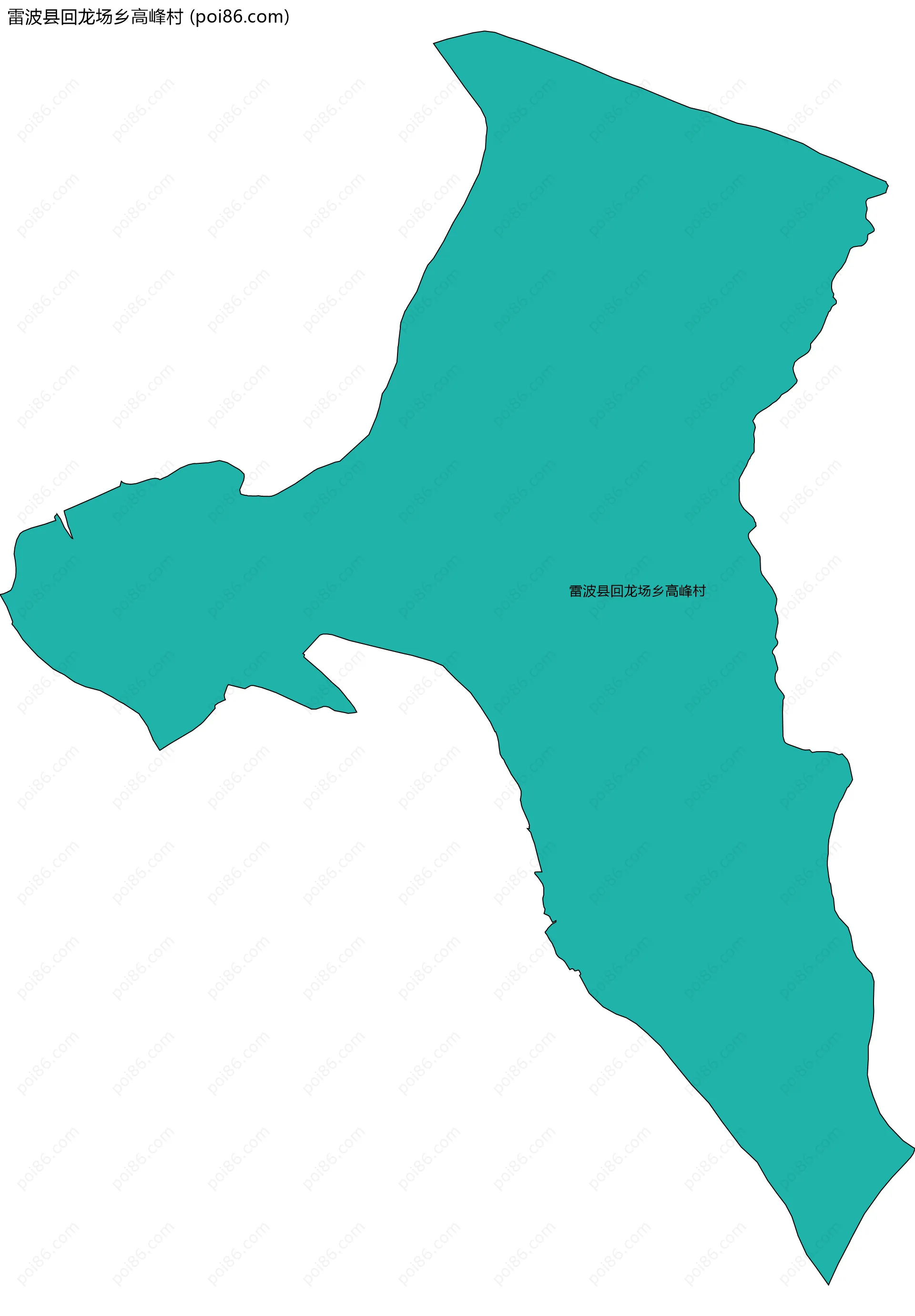 雷波县回龙场乡高峰村边界地图