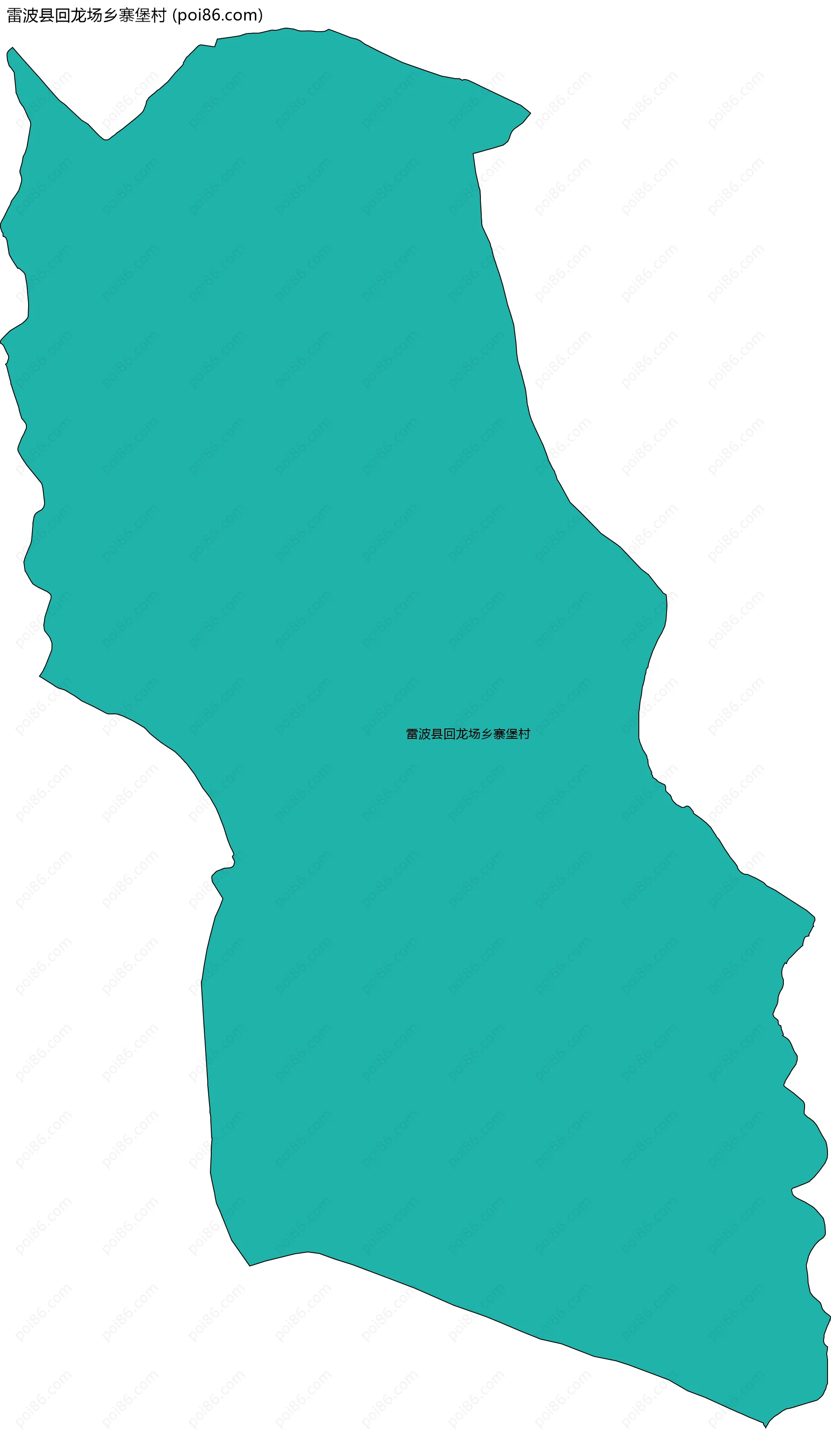 雷波县回龙场乡寨堡村边界地图