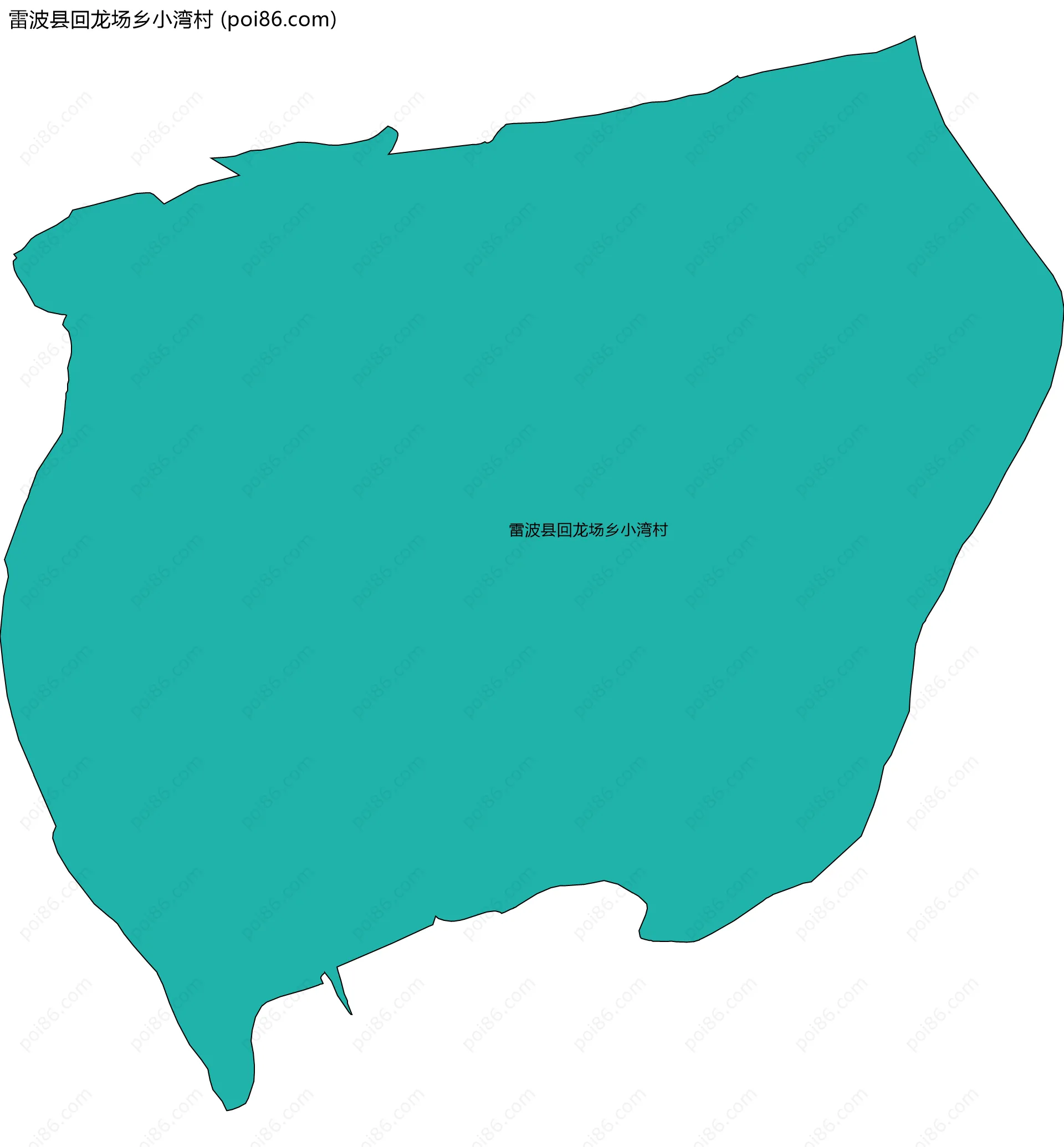 雷波县回龙场乡小湾村边界地图