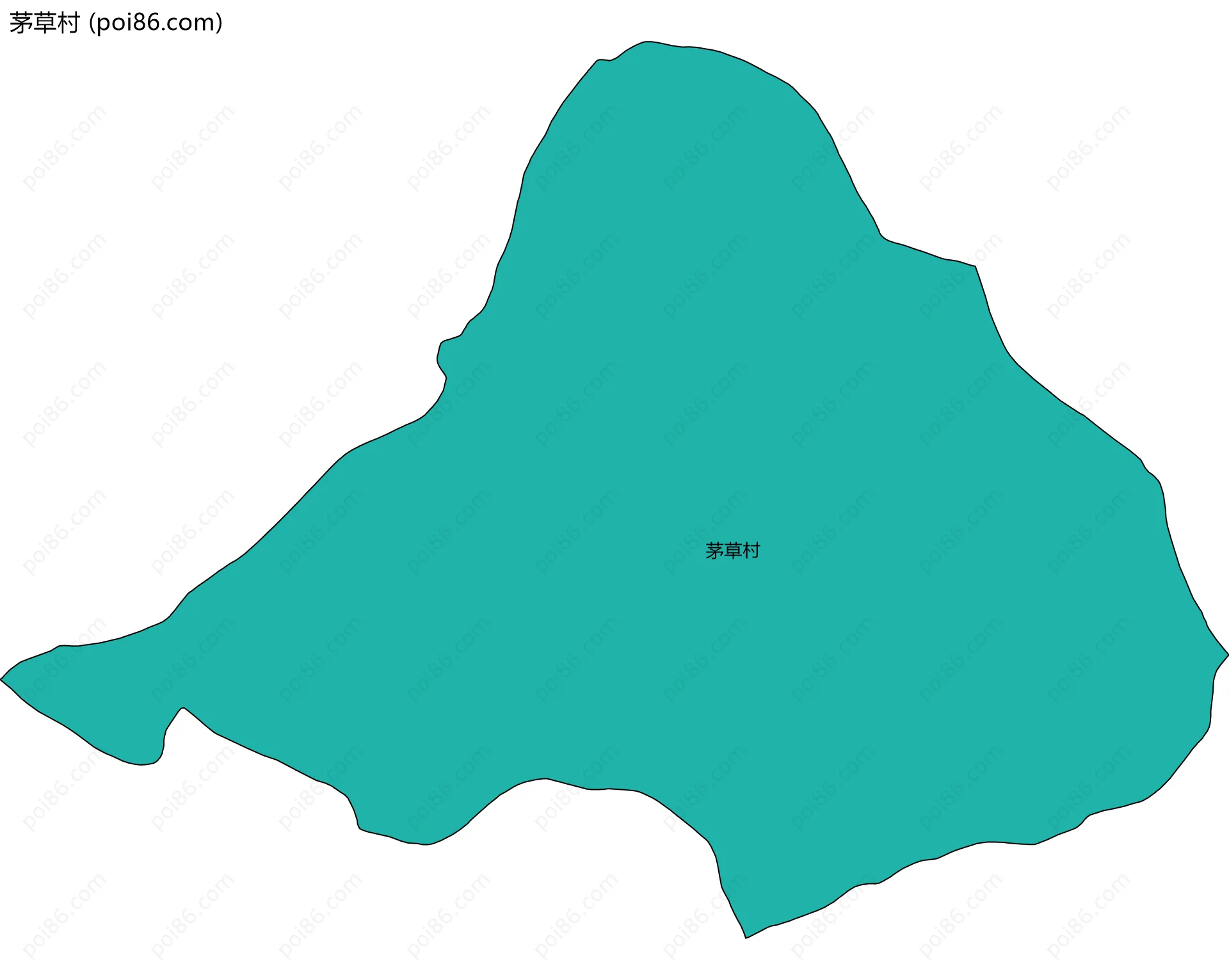 茅草村边界地图