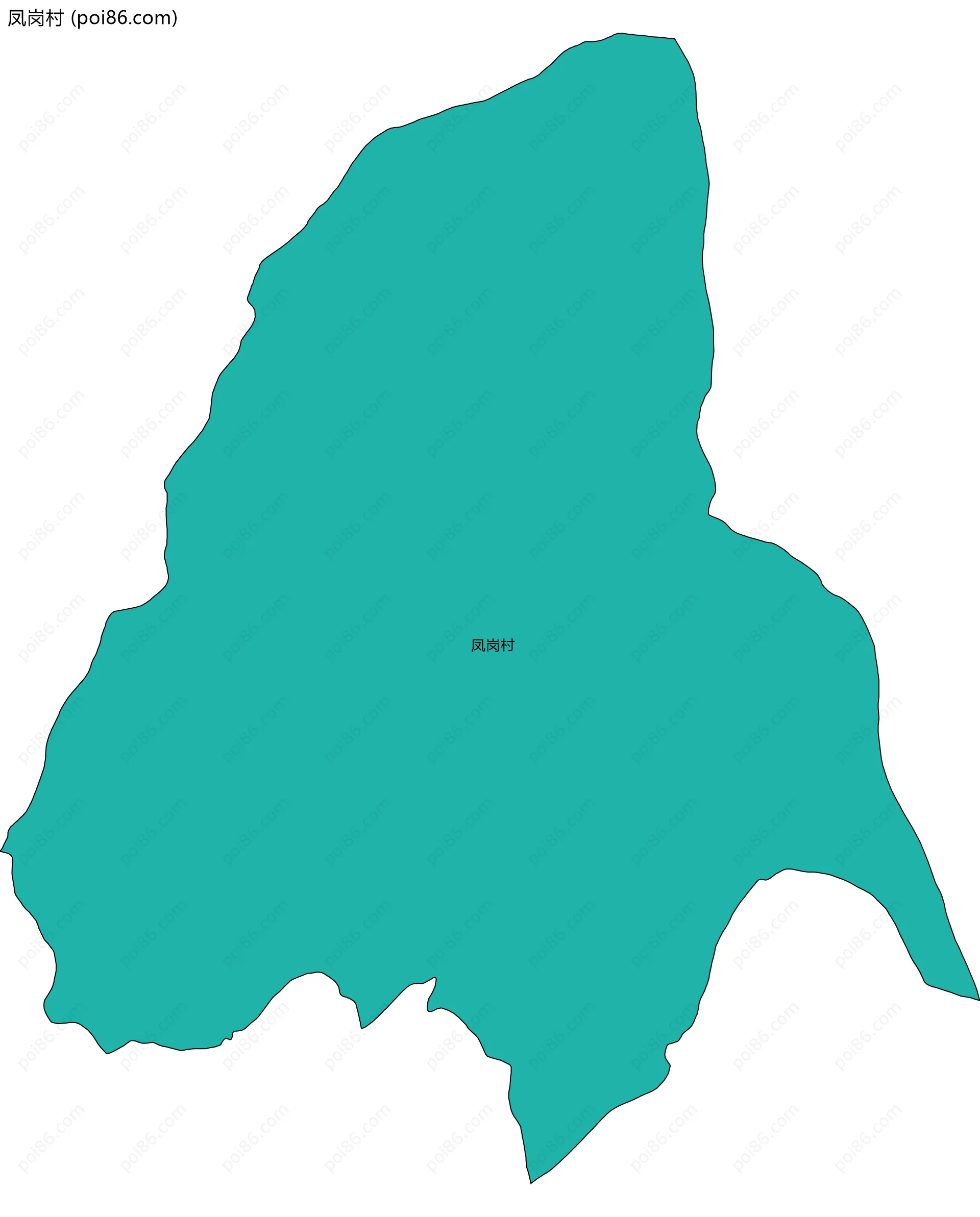 凤岗村边界地图