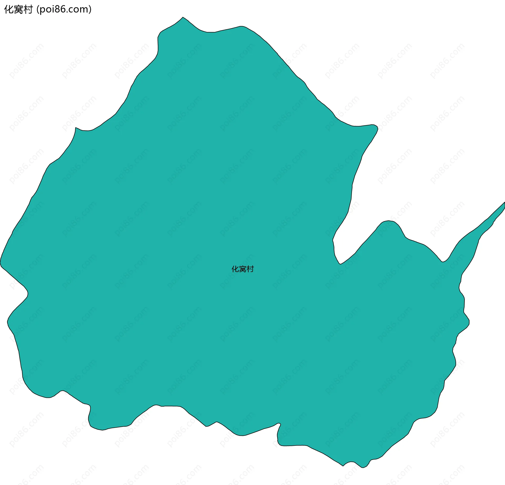 化窝村边界地图