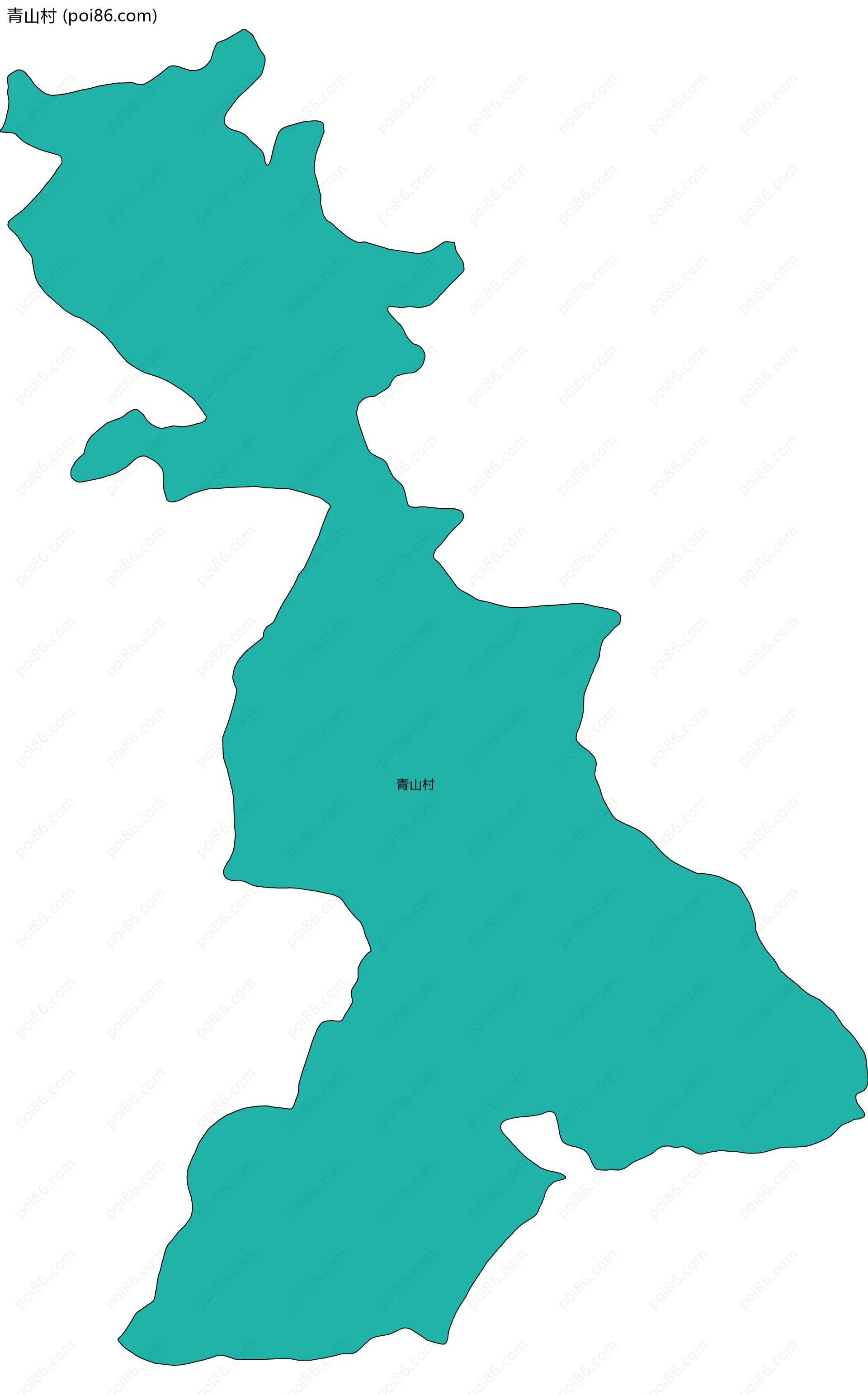 青山村边界地图