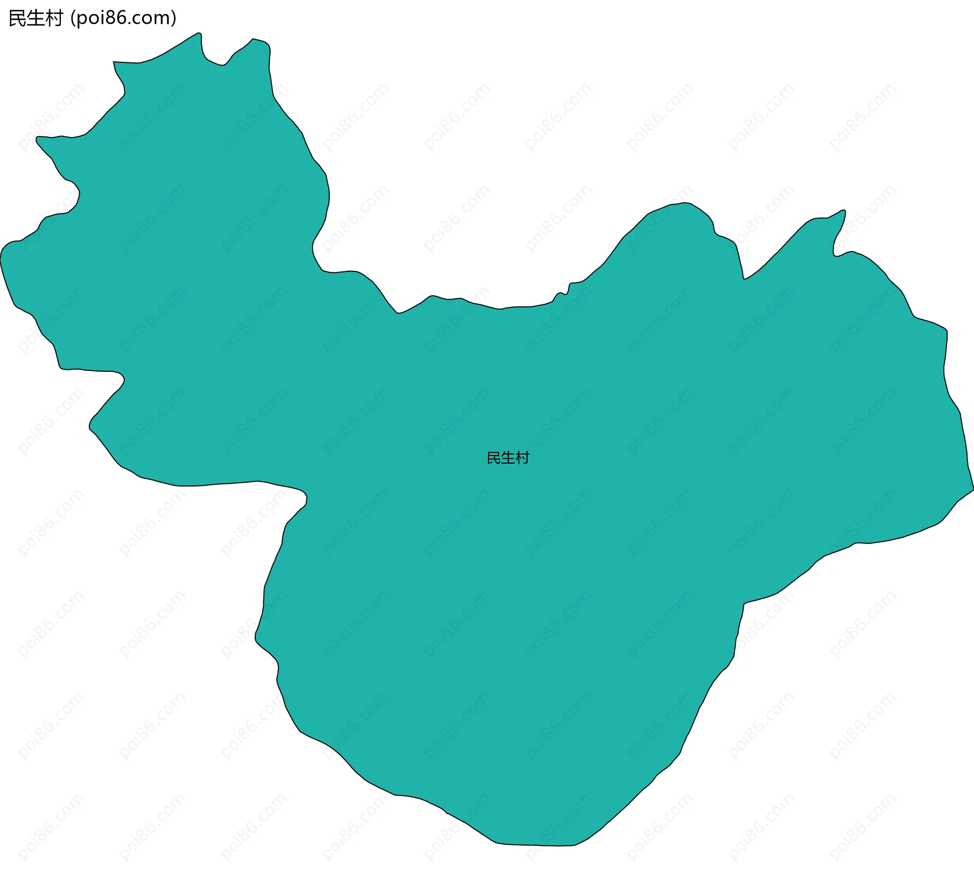 民生村边界地图
