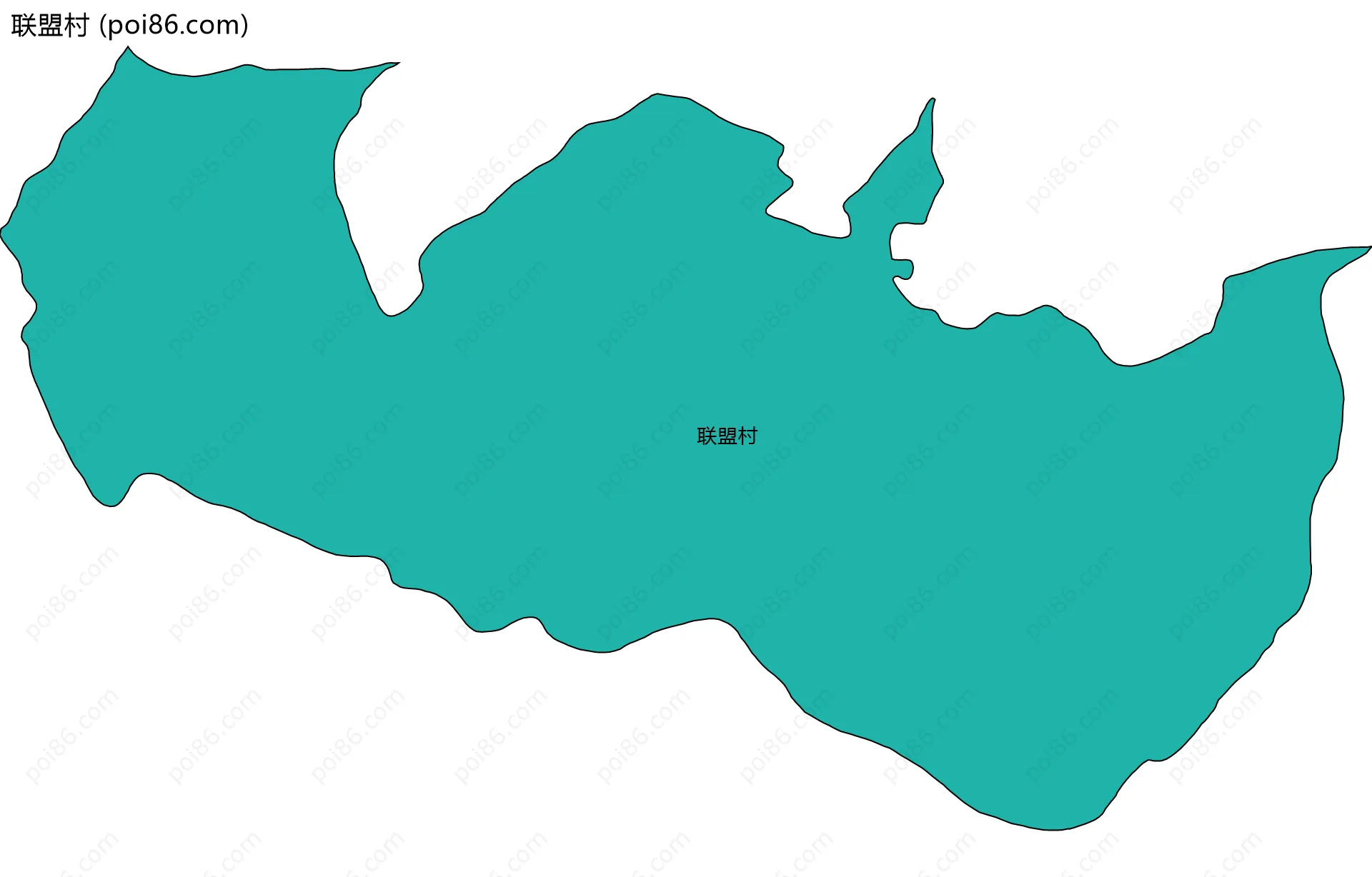 联盟村边界地图