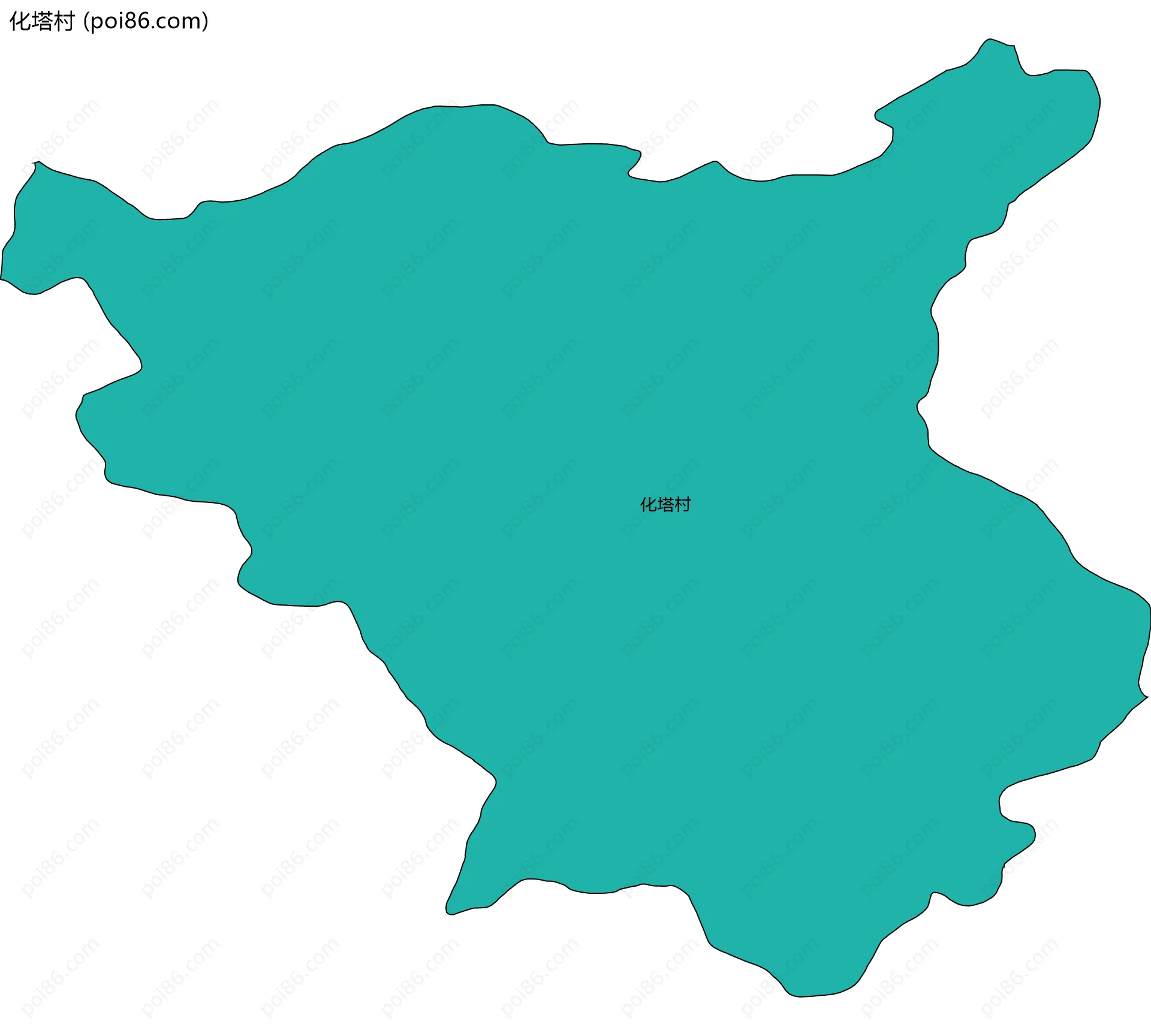 化塔村边界地图