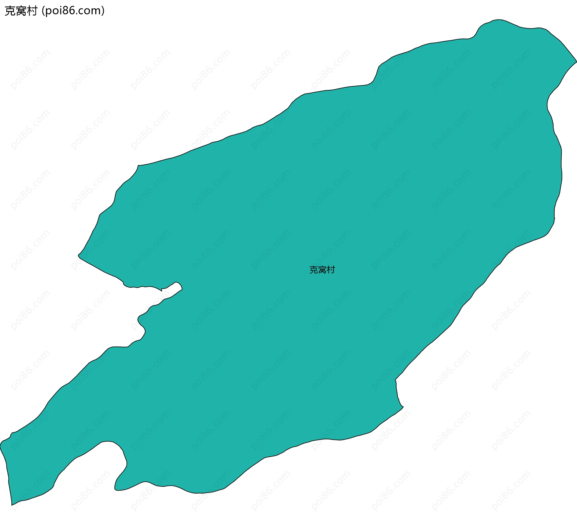 克窝村边界地图