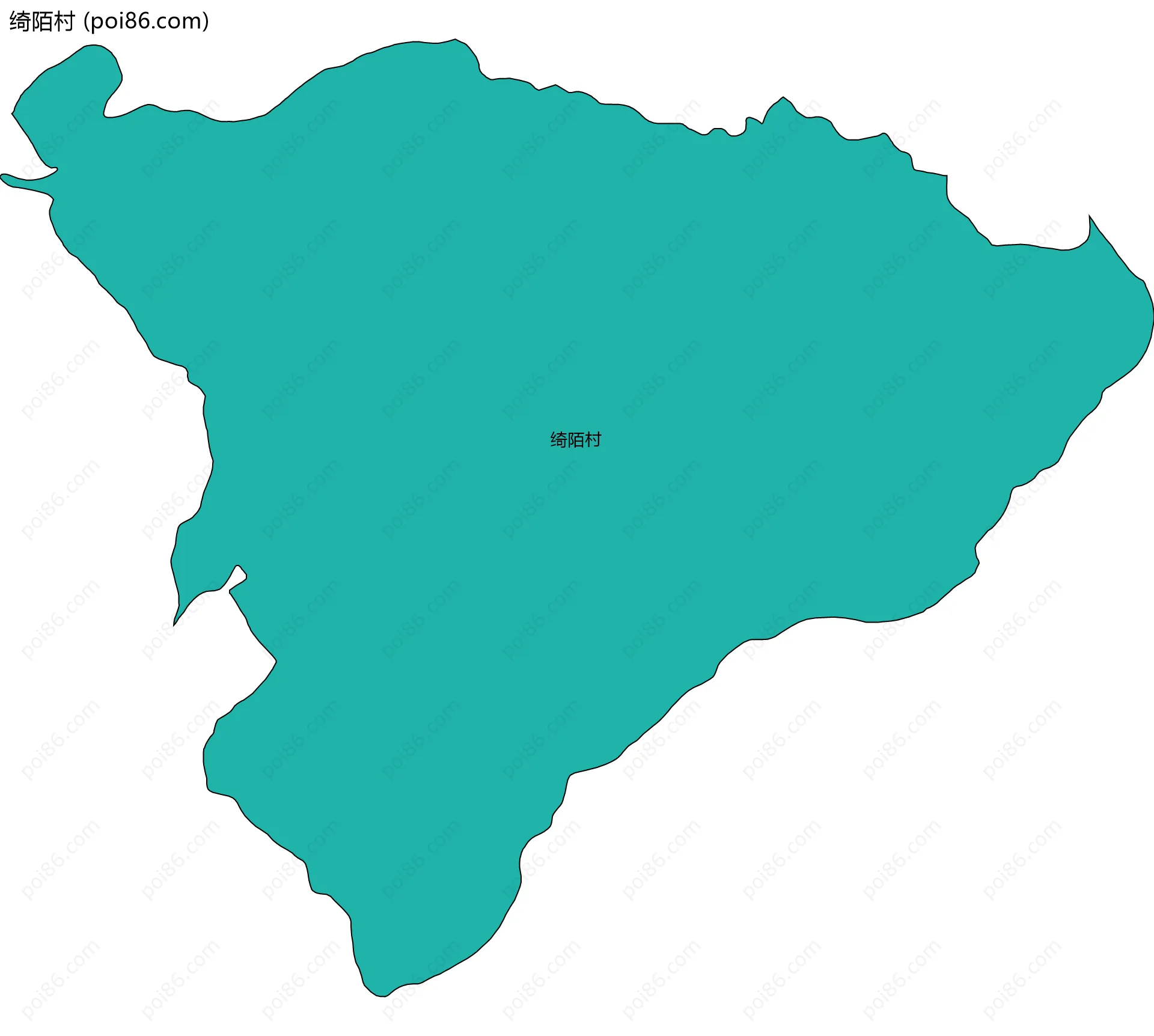 绮陌村边界地图